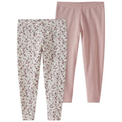 2 Mädchen Leggings mit Blümchen (Nur online)