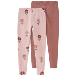 2 Mädchen Leggings mit Blümchen (Nur online)