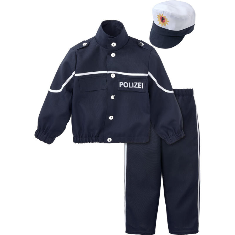 Kostüm-Set Polizist mit Mütze (Nur online)