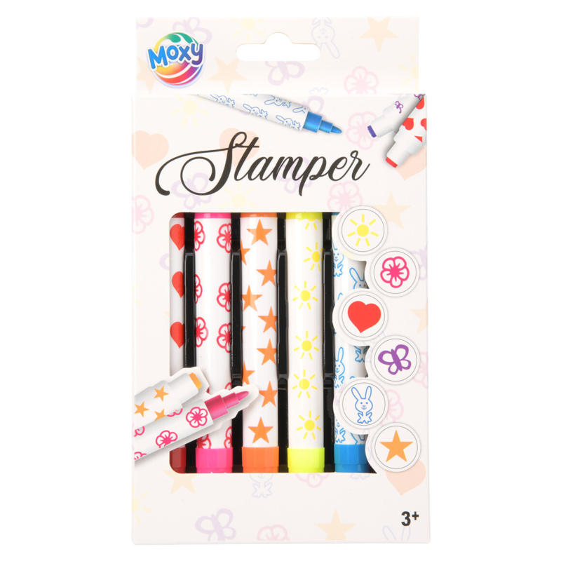 6 Stempel-Markierstifte