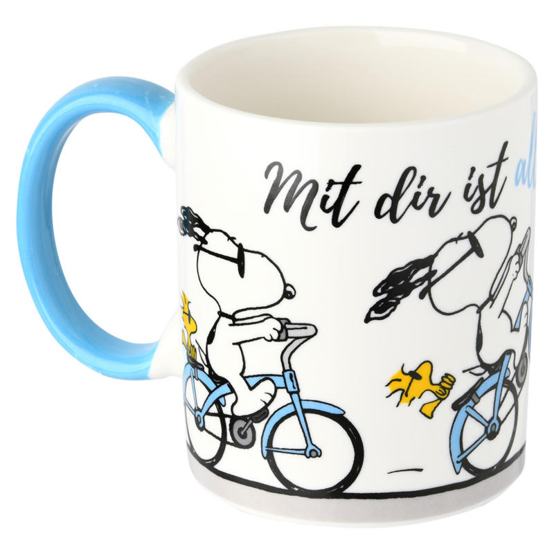 Peanuts Tasse mit buntem Henkel