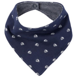 Baby Bandana mit Segelschiff-Allover