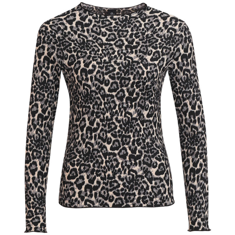 Damen Langarmshirt mit Leo-Muster