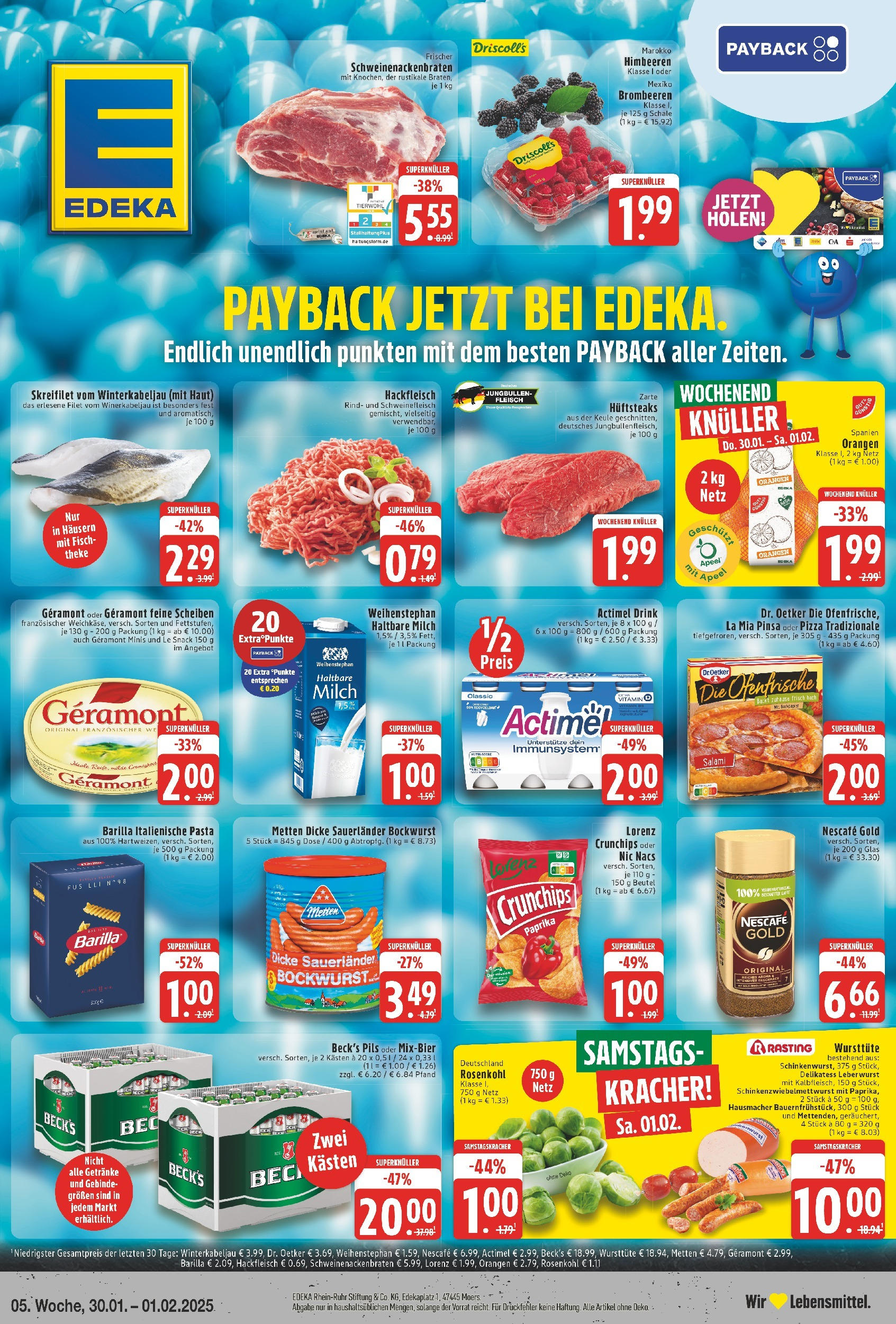 Edeka - EDEKA: Wochenangebote (ab 29.01.2025) » Angebote Online | Seite: 1 | Produkte: Geramont, Dicke sauerlander bockwurst, Fisch, Fleisch