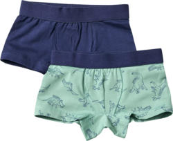 ALANA Boxershorts mit Dino-Muster, grün + blau, Gr. 110/116