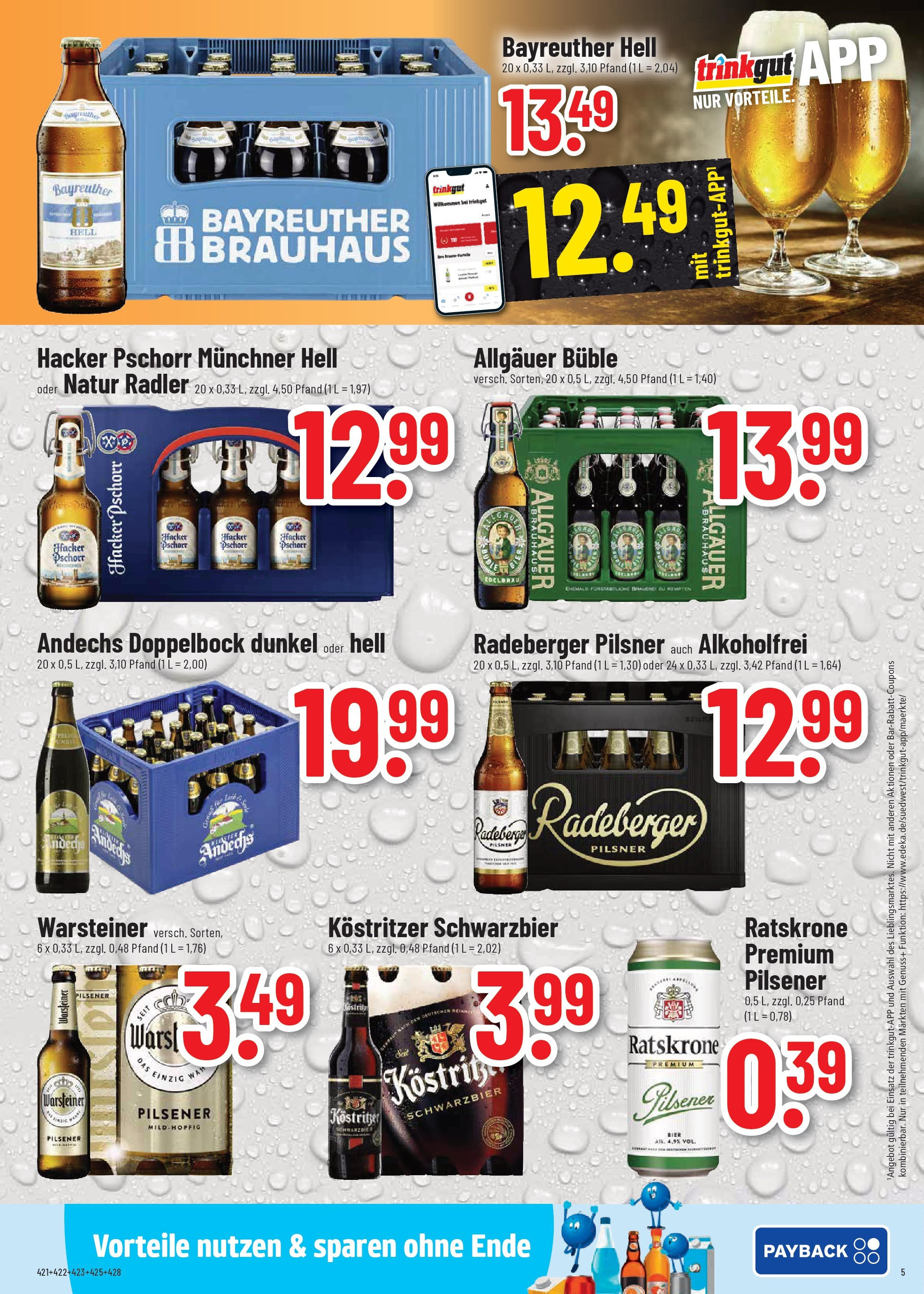 Trinkgut - Bad Kreuznach, Bosenheimer Straße 84 (ab 03.02.2025) » Angebote online | Seite: 5 | Produkte: Kostritzer, Bier, Radler, Radeberger pilsner