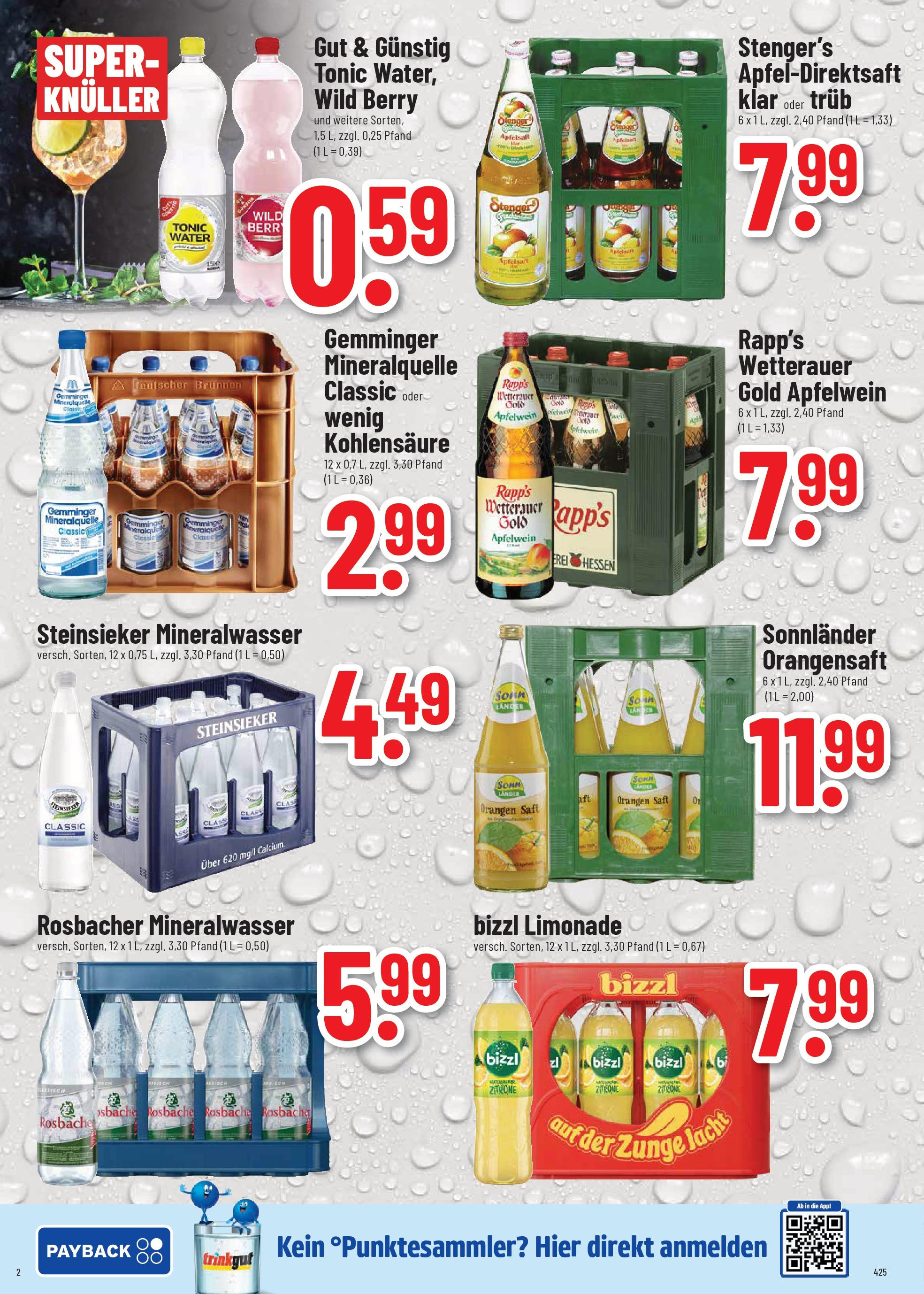 Trinkgut -  Hemsbach (ab 03.02.2025) » Angebote online | Seite: 2 | Produkte: Limonade, Apfelsaft, Mineralwasser, Saft