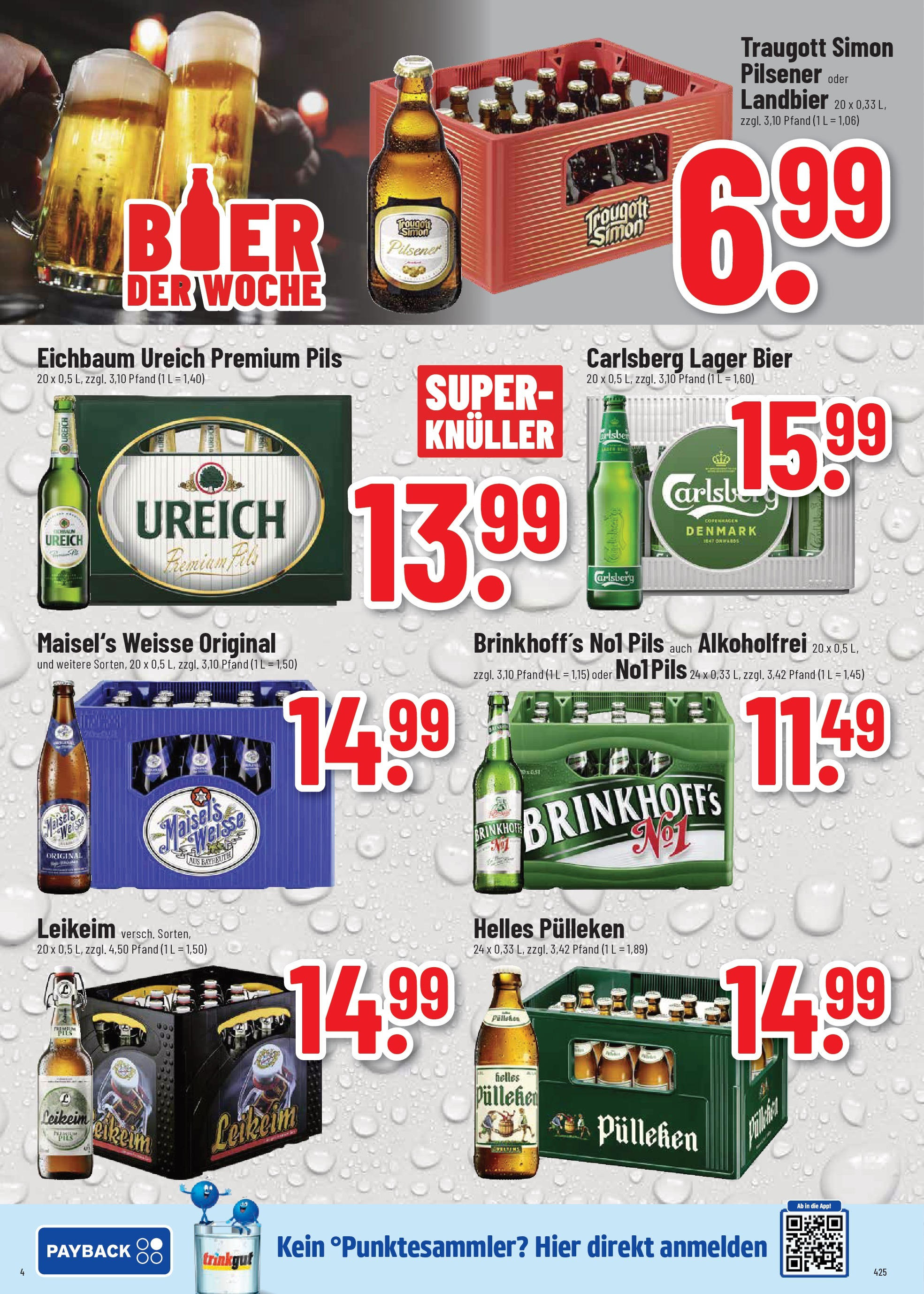 Trinkgut -  Hemsbach (ab 03.02.2025) » Angebote online | Seite: 4 | Produkte: Helles pulleken, Carlsberg, Bier, Pils