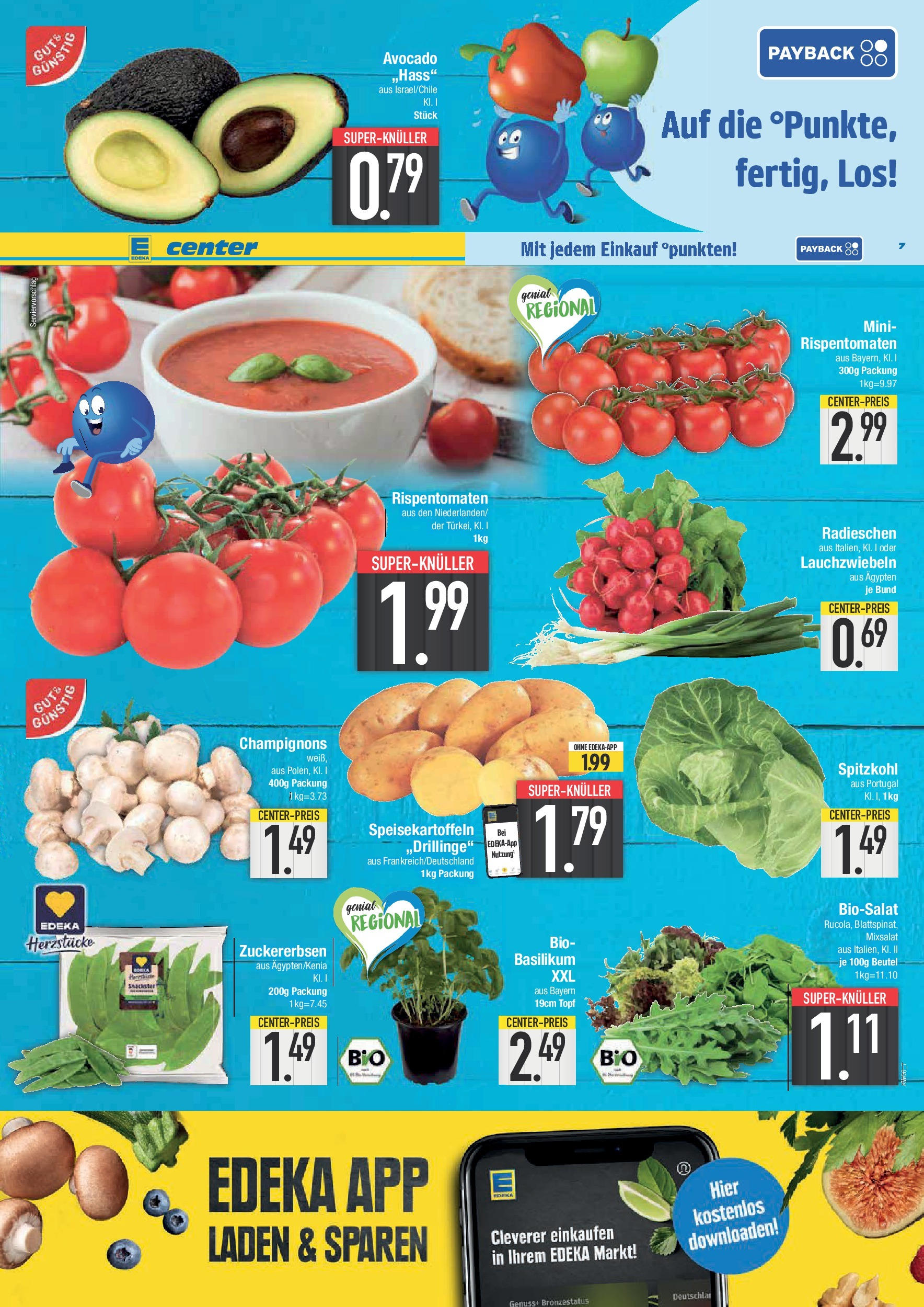 Edeka - E center: Wochenangebote (ab 02.02.2025) » Angebote Online | Seite: 7 | Produkte: Avocado, Champignons