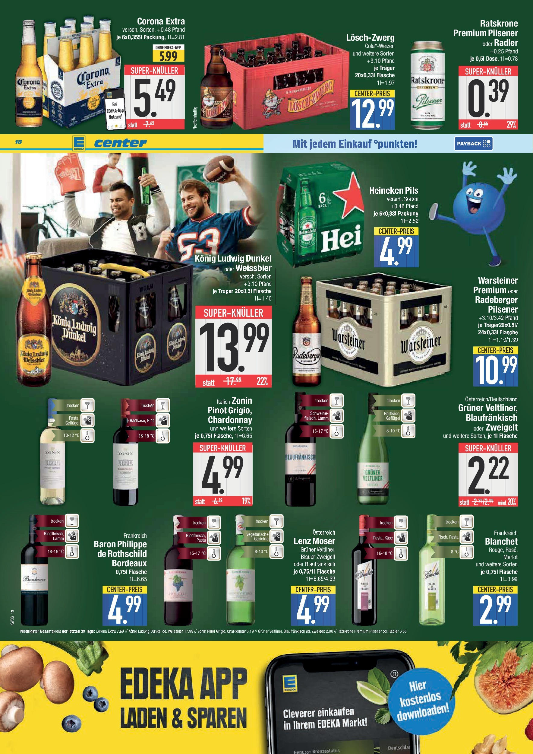 Edeka - E center: Wochenangebote (ab 02.02.2025) » Angebote Online | Seite: 18 | Produkte: Pils, Radler, Warsteiner, Pasta