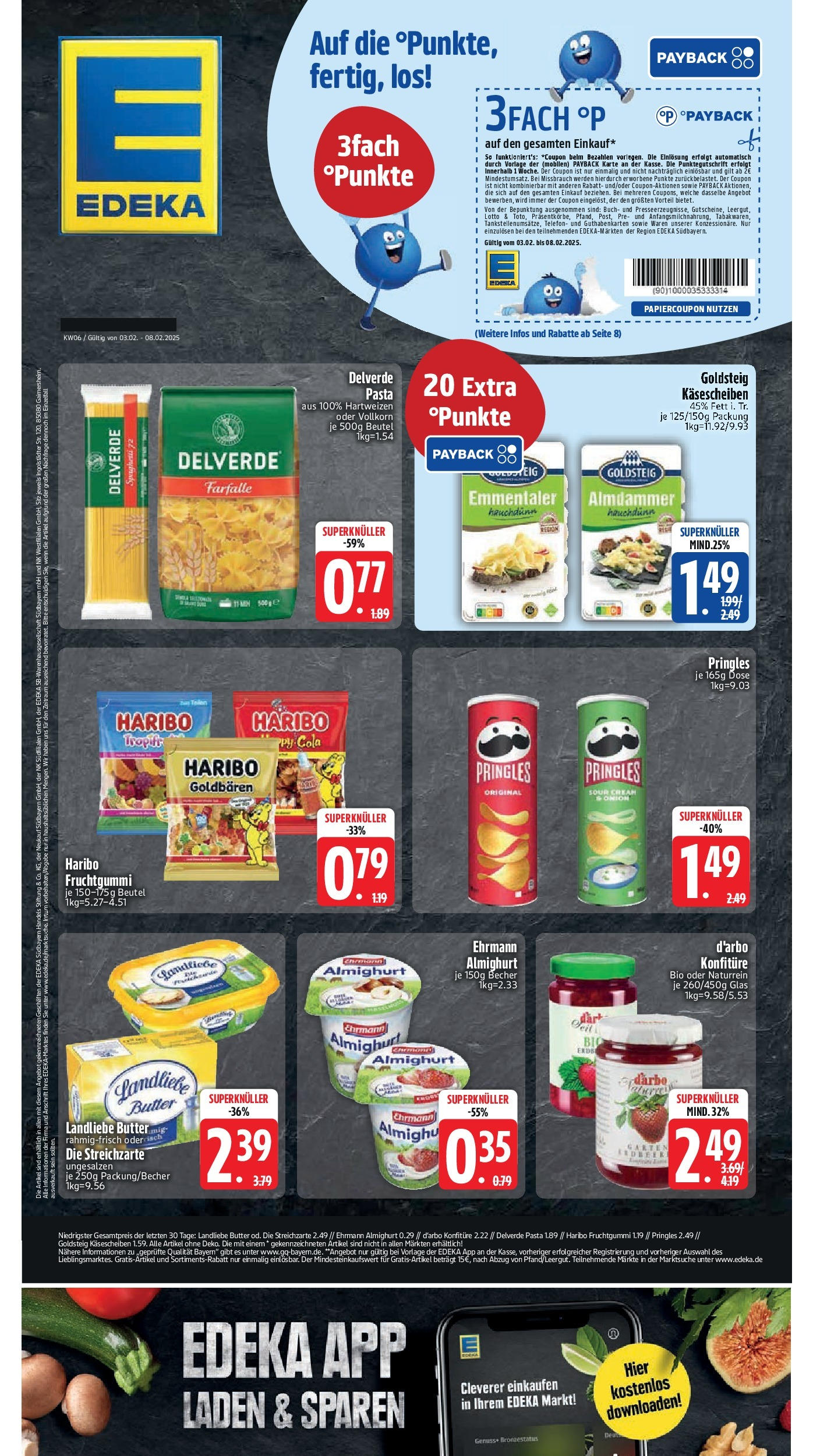 Edeka - EDEKA: Wochenangebote (ab 02.02.2025) » Angebote Online | Seite: 1 | Produkte: Haribo, Butter, Pasta, Pringles