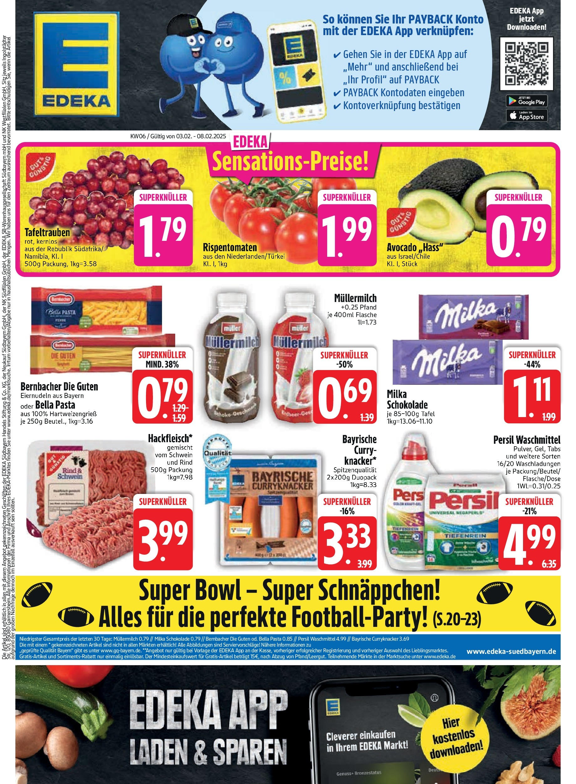 Edeka - Bodenwöhr, Hauptstraße 4 (ab 03.02.2025) » Angebote Online | Seite: 3 | Produkte: Milka, Avocado, Müllermilch, Muller mullermilch