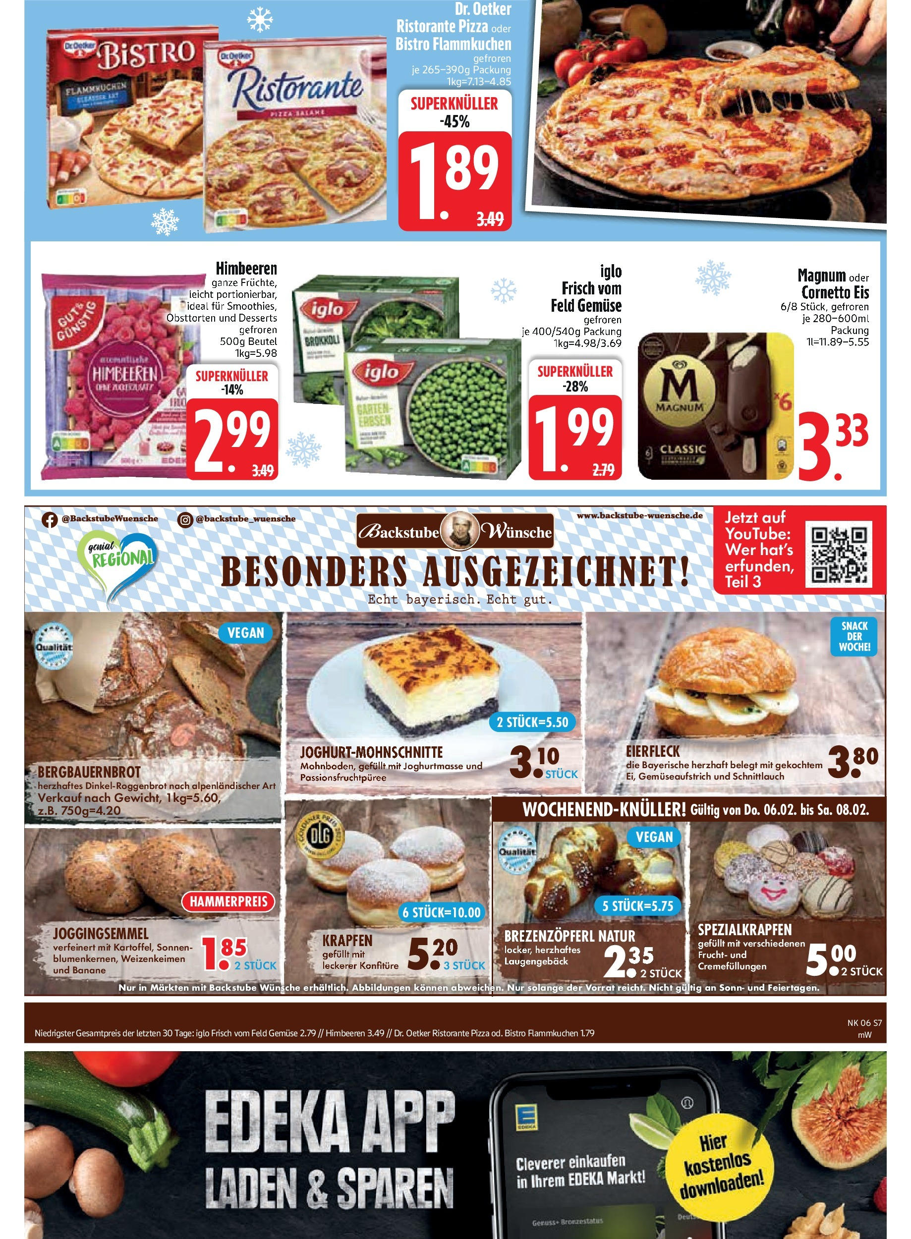 Edeka - EDEKA: Wochenangebote (ab 02.02.2025) » Angebote Online | Seite: 9 | Produkte: Himbeeren, Ristorante, Iglo, Eis