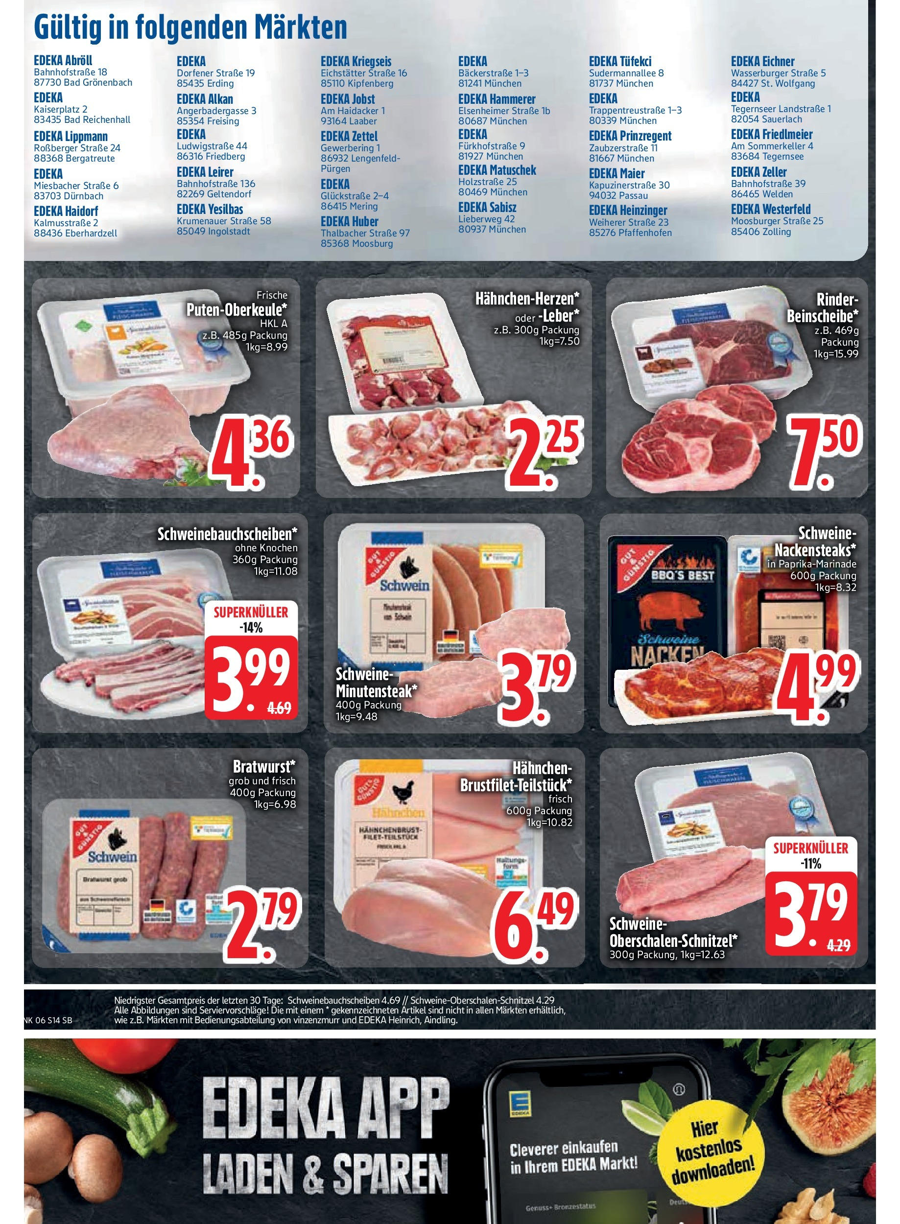 Edeka - Bodenwöhr, Hauptstraße 4 (ab 03.02.2025) » Angebote Online | Seite: 16 | Produkte: Hahnchen, Bad, Bratwurst