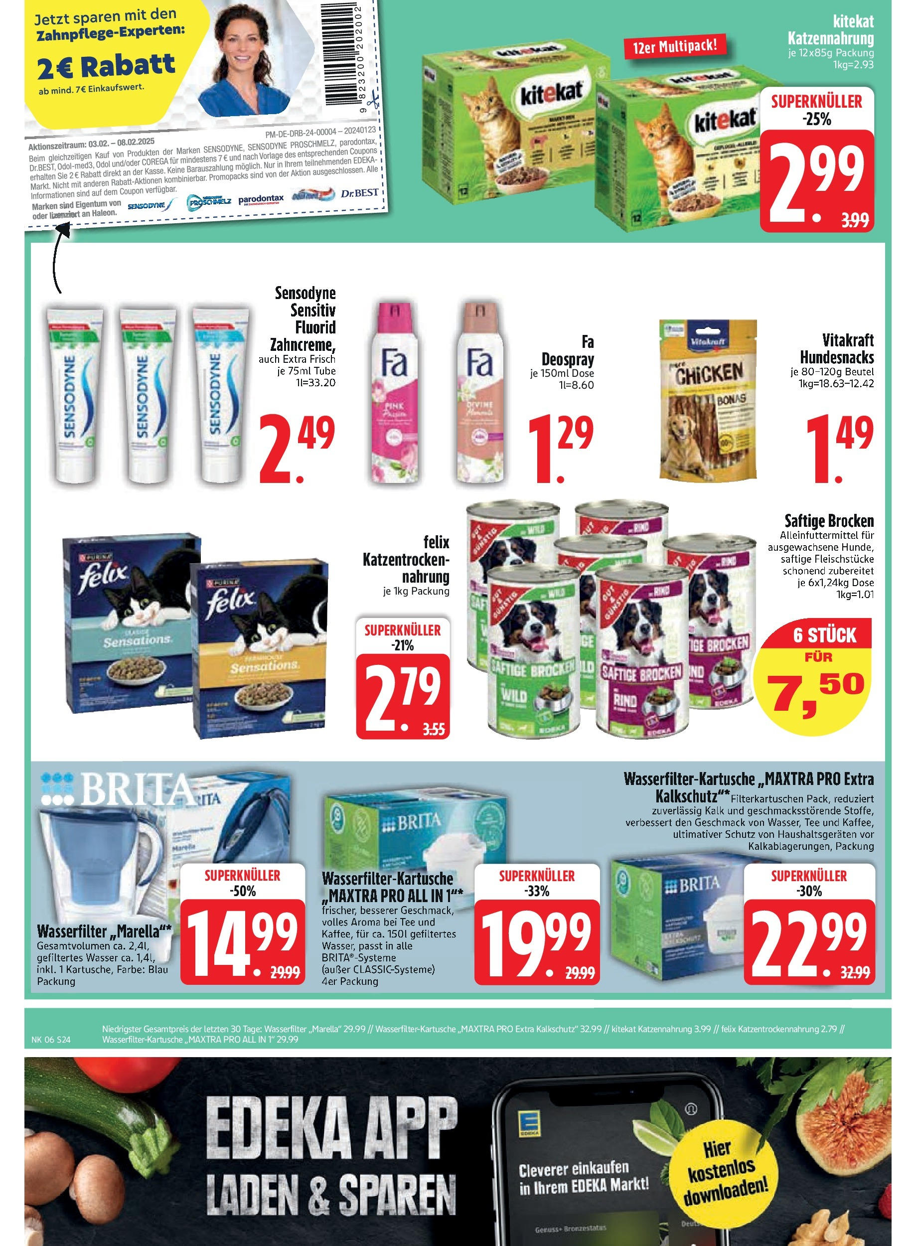 Edeka - EDEKA: Wochenangebote (ab 02.02.2025) » Angebote Online | Seite: 26 | Produkte: Wasser, Deospray, Tee