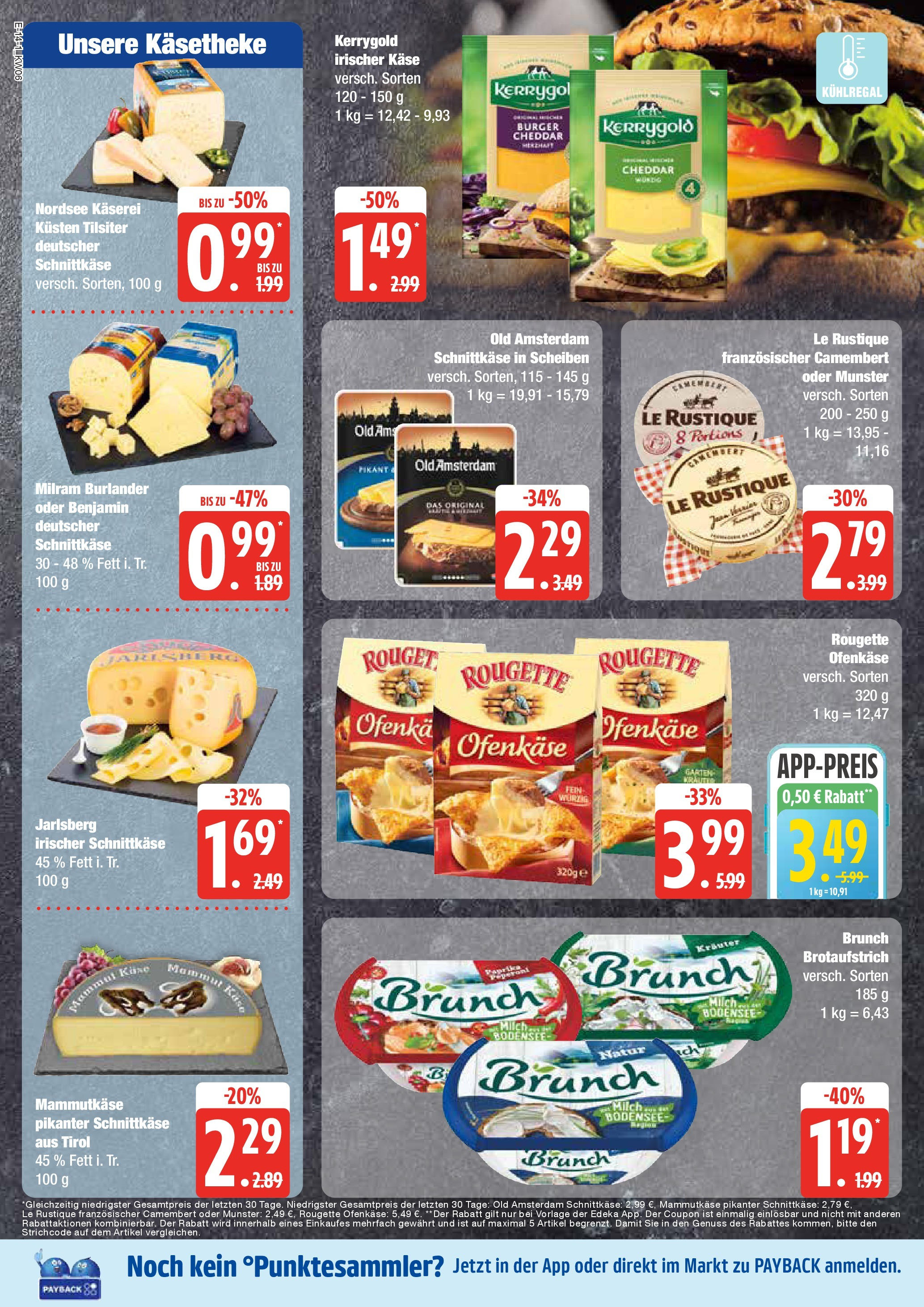 Marktkauf - Grevesmühlen, Klützer Straße 57 (ab 03.02.2025) » Angebote online | Seite: 14 | Produkte: Käse, Burger, Rougette ofenkase, Milram