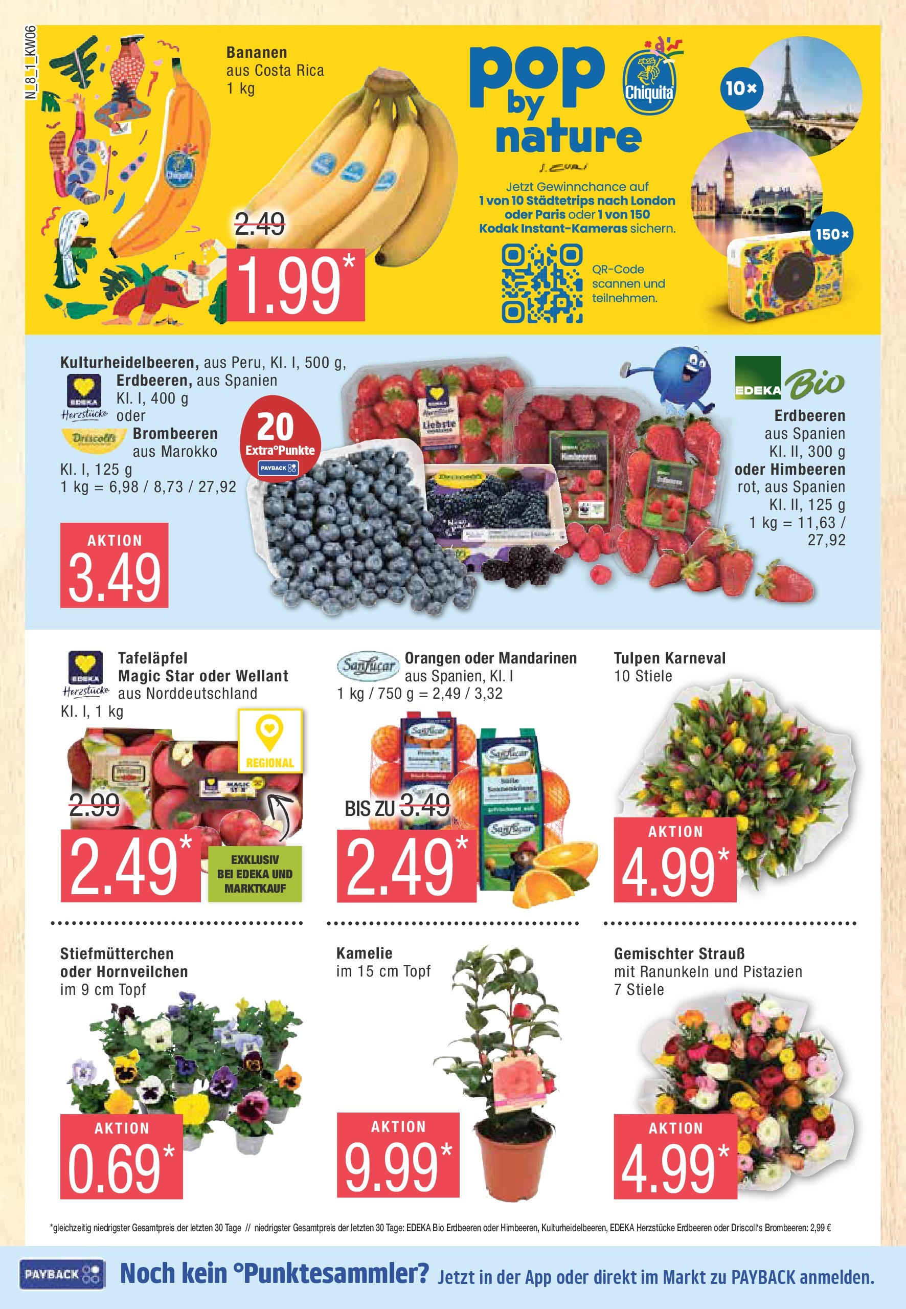 Marktkauf - Marktkauf: Wochenangebote (ab 02.02.2025) » Angebote online | Seite: 8 | Produkte: Himbeeren, Bananen, Mandarinen, Erdbeeren