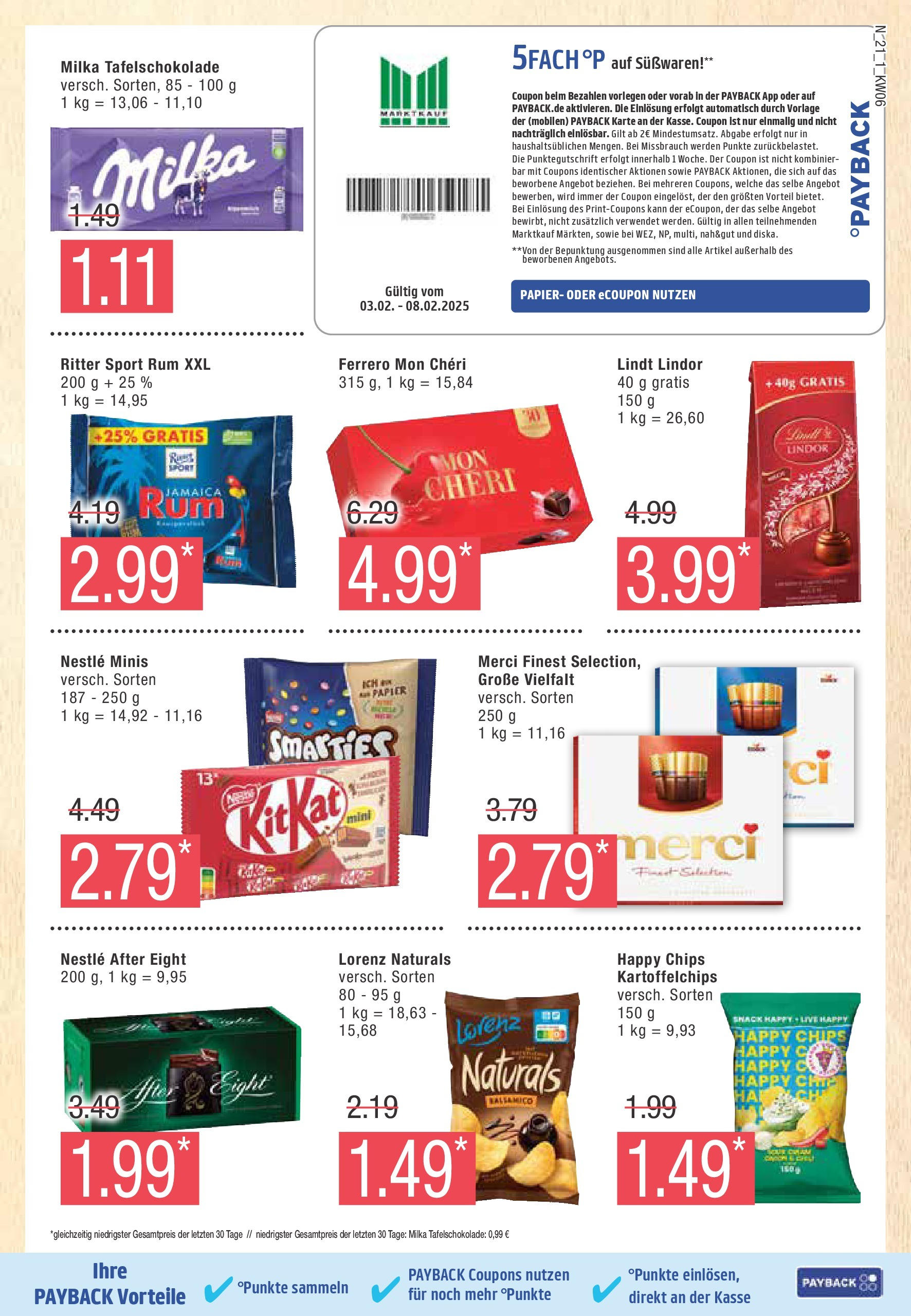 Marktkauf - Marktkauf: Wochenangebote (ab 02.02.2025) » Angebote online | Seite: 21 | Produkte: Merci, Rum, Ritter sport, Lindt