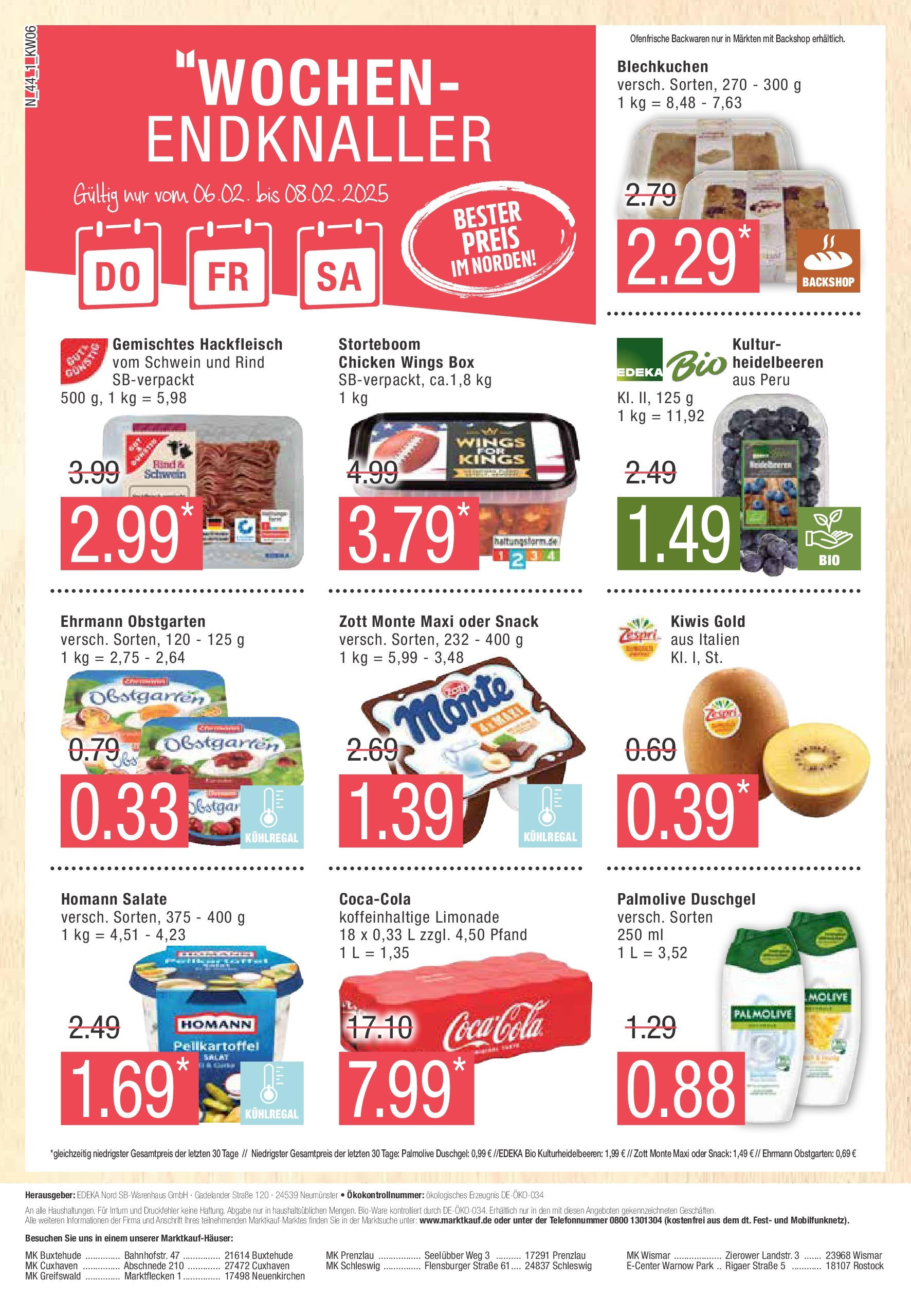 Marktkauf - Marktkauf: Wochenangebote (ab 02.02.2025) » Angebote online | Seite: 44 | Produkte: Box, Heidelbeeren, Duschgel, Salat