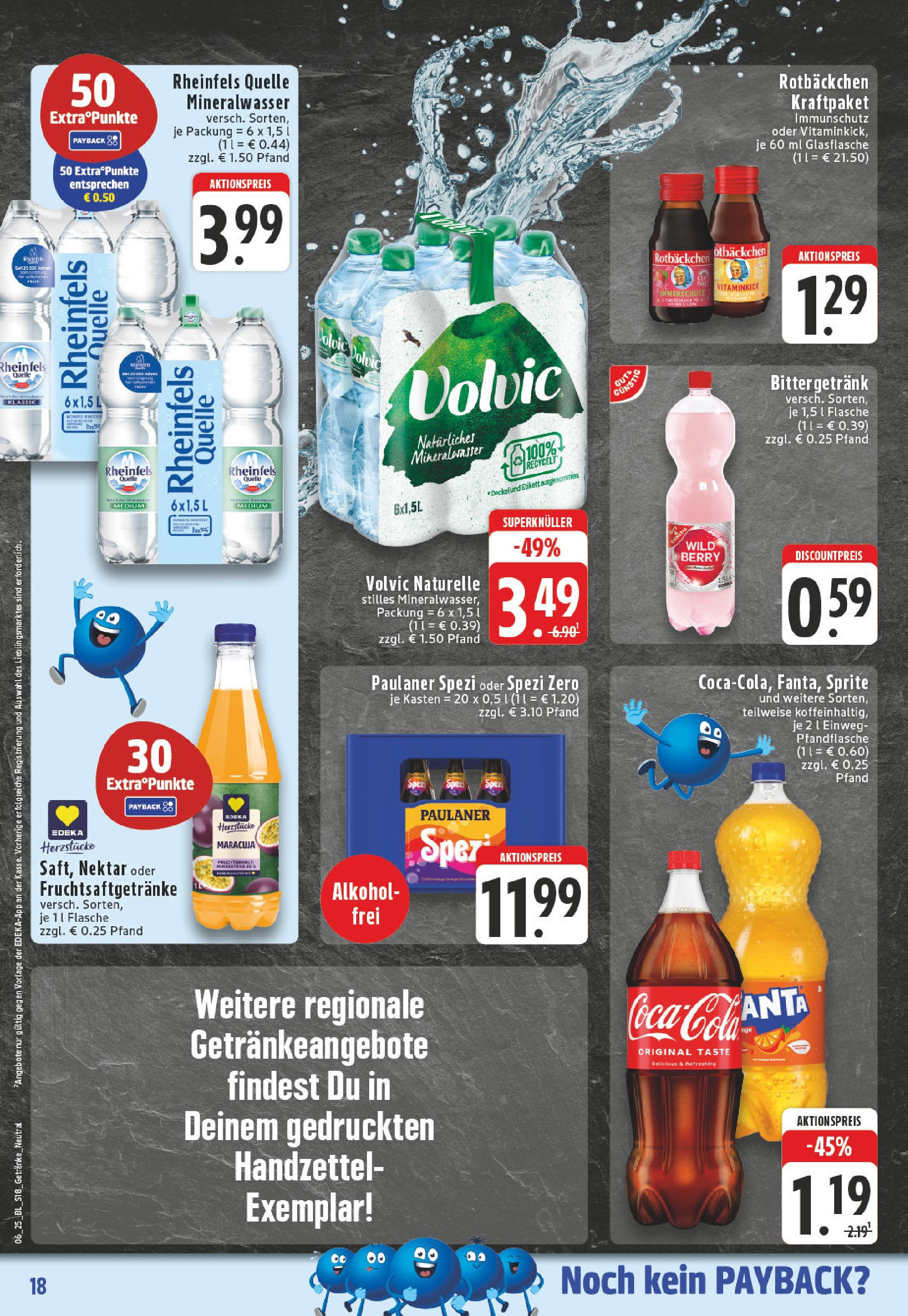 Edeka - EDEKA: Wochenangebote (ab 02.02.2025) » Angebote Online | Seite: 18 | Produkte: Coca cola, Sprite, Cola, Mineralwasser