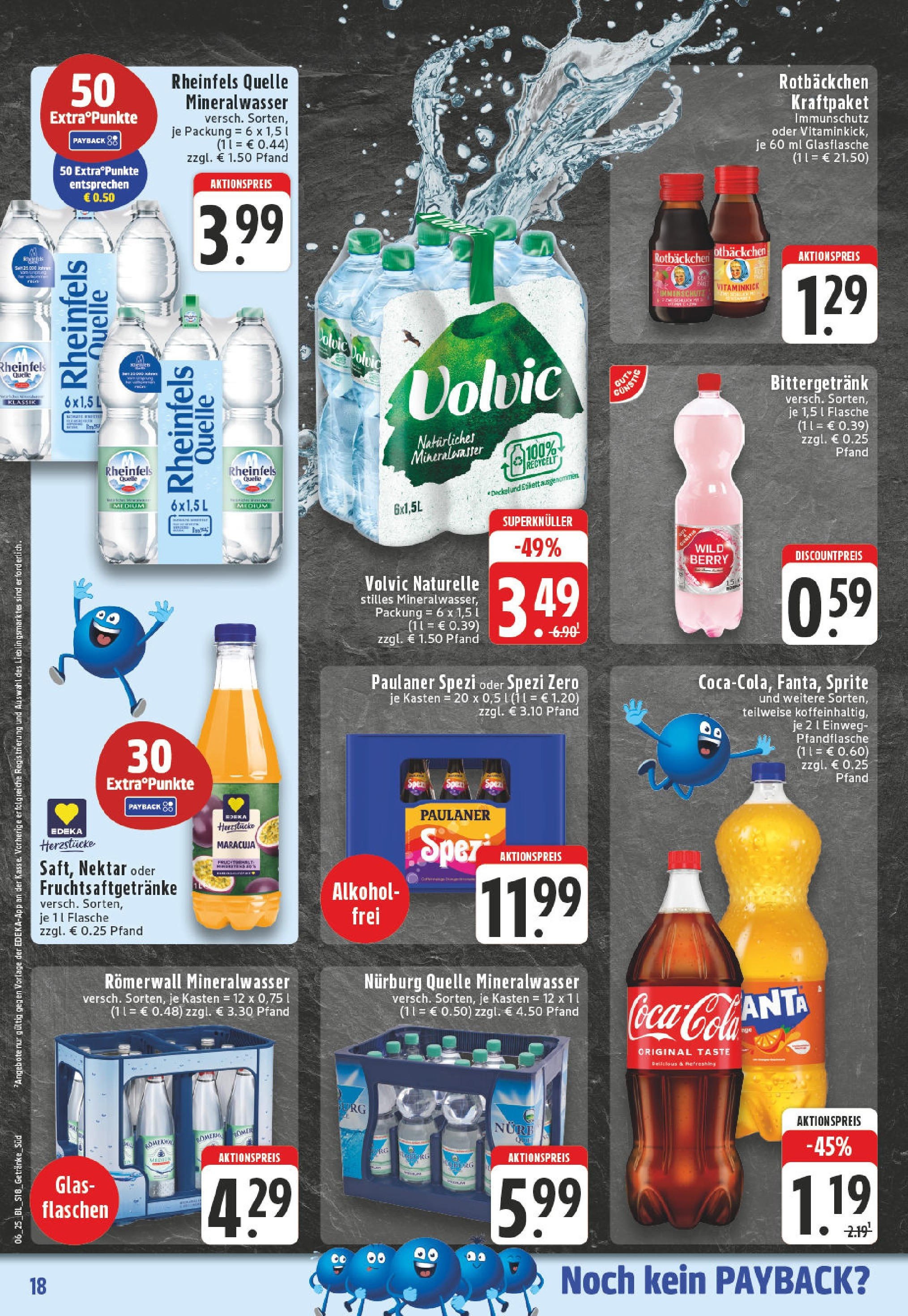 Edeka - Heinsberg, Ostpromenade 1 (ab 03.02.2025) » Angebote Online | Seite: 18 | Produkte: Sprite, Paulaner spezi, Volvic, Paulaner