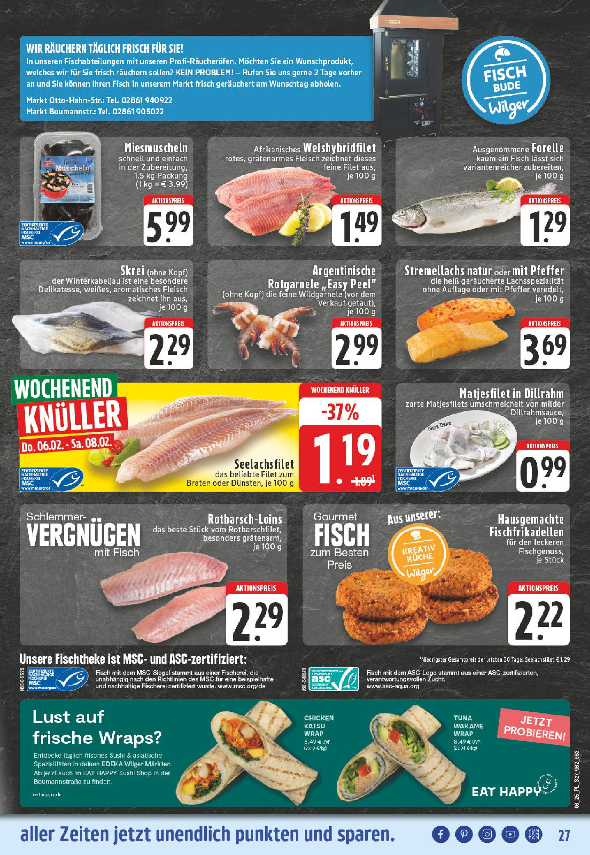 Edeka - Borken, Otto-Hahn-Straße 8 (ab 03.02.2025) » Angebote Online | Seite: 27 | Produkte: Küche, Fisch, Pfeffer, Fleisch