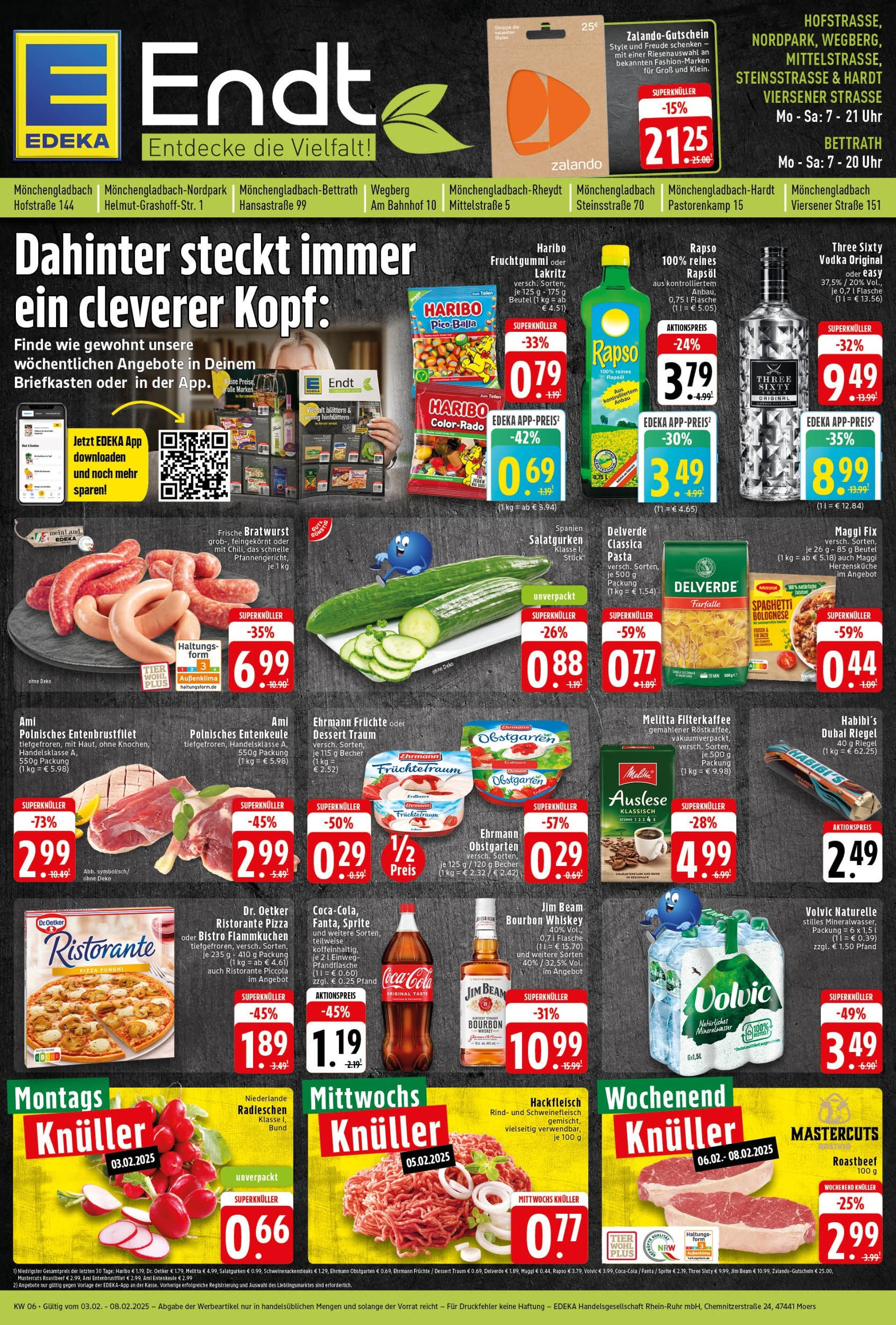 Edeka - Wegberg, Am Bahnhof 1 (ab 03.02.2025) » Angebote Online | Seite: 1 | Produkte: Haribo, Bratwurst, Maggi fix, Pizza