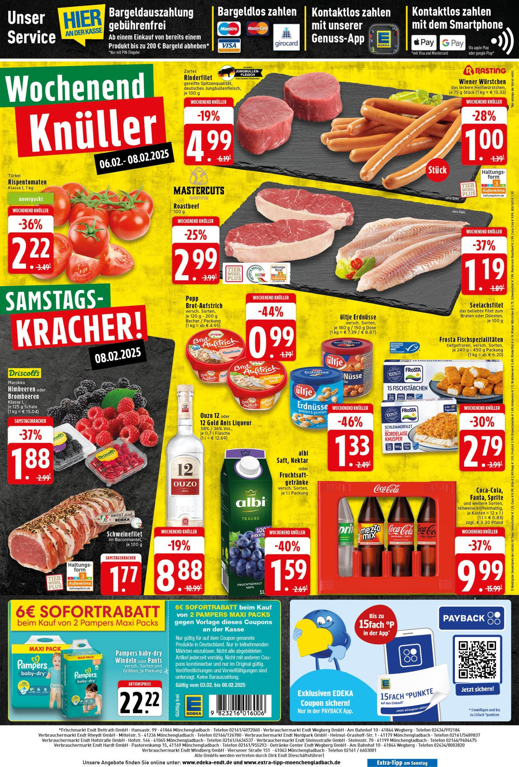 Edeka - Wegberg, Am Bahnhof 1 (ab 03.02.2025) » Angebote Online | Seite: 8 | Produkte: Himbeeren, Wiener wurstchen, Coca cola, Saft