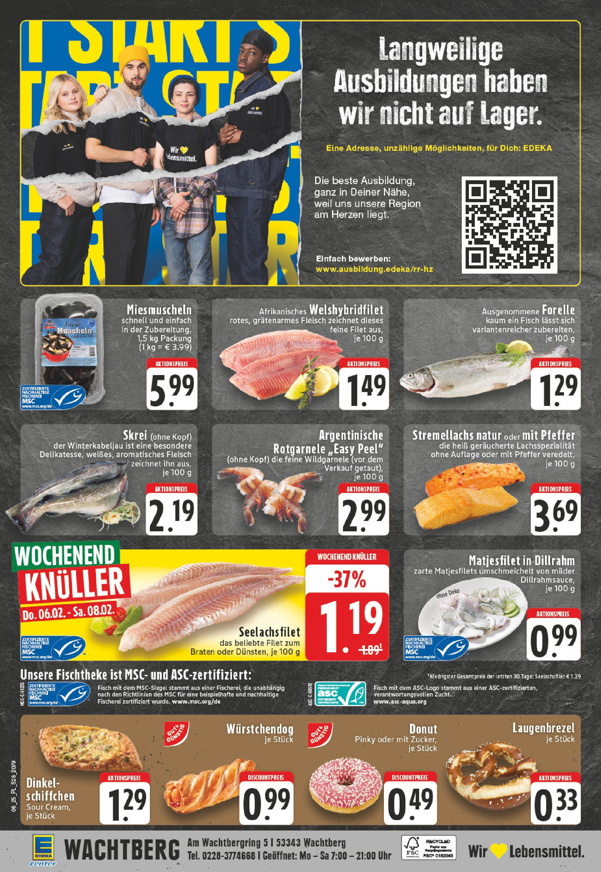 E center Prospekt Wachtberg - Berkum, Am Wachtbergring 5 (ab 03.02.2025) » Angebote Online | Seite: 28 | Produkte: Fisch, Pfeffer, Fleisch, Uhr