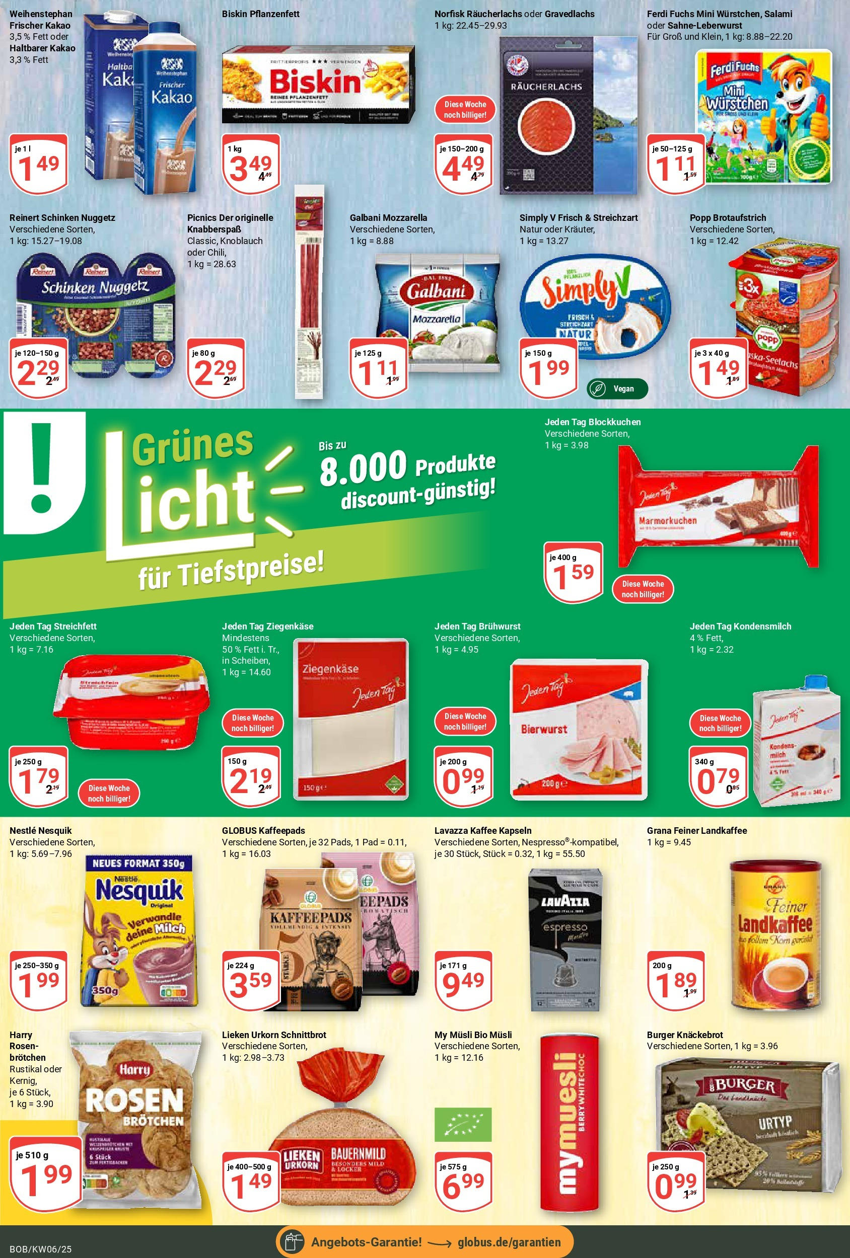 Globus - Bobenheim, Südring 2 (ab 03.02.2025) » Angebote online | Seite: 14 | Produkte: Kaffeepads, Kaffee, Mozzarella, Burger