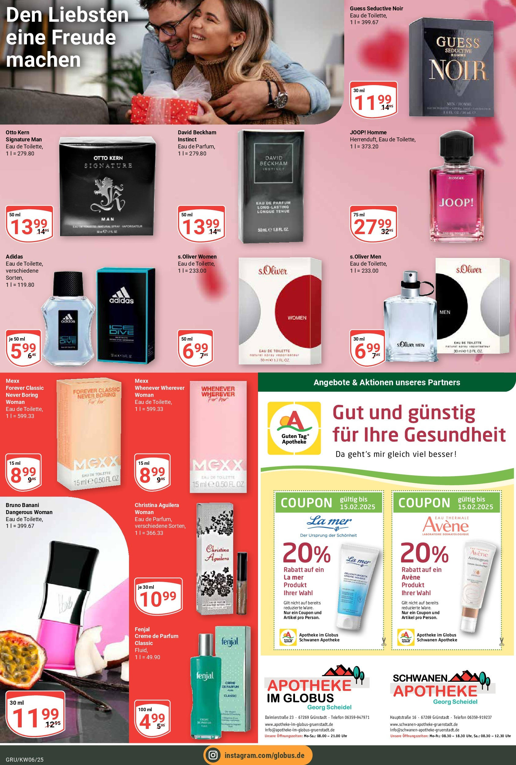 Globus - Grünstadt, Daimler-Str. 23 (ab 03.02.2025) » Angebote online | Seite: 21 | Produkte: Toilette, Eau de Parfum, Telefon, Uhr