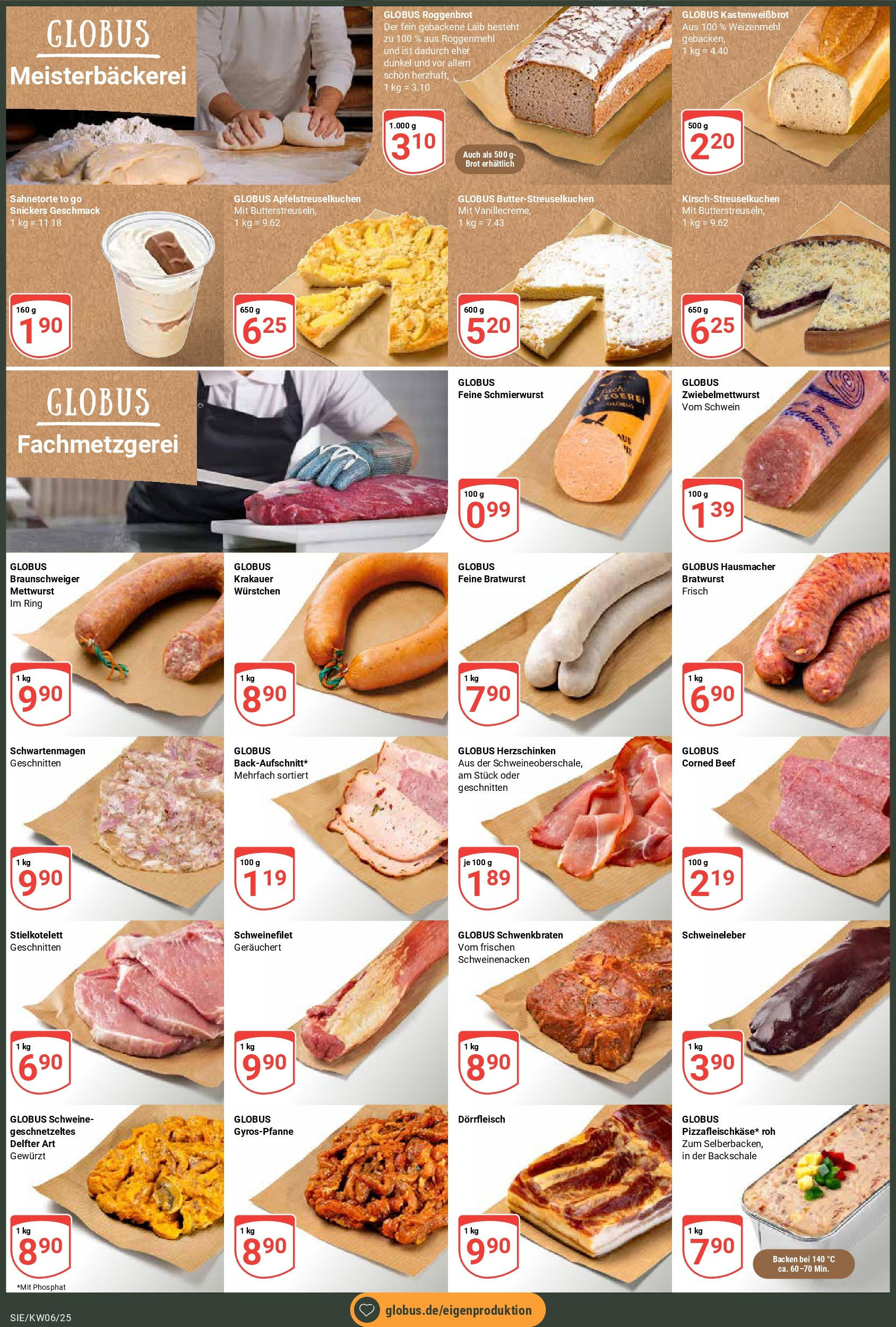 Globus - Siegen, Eiserfelder Str. 170 (ab 03.02.2025) » Angebote online | Seite: 2 | Produkte: Bratwurst, Schweinenacken, Snickers, Schweinefilet