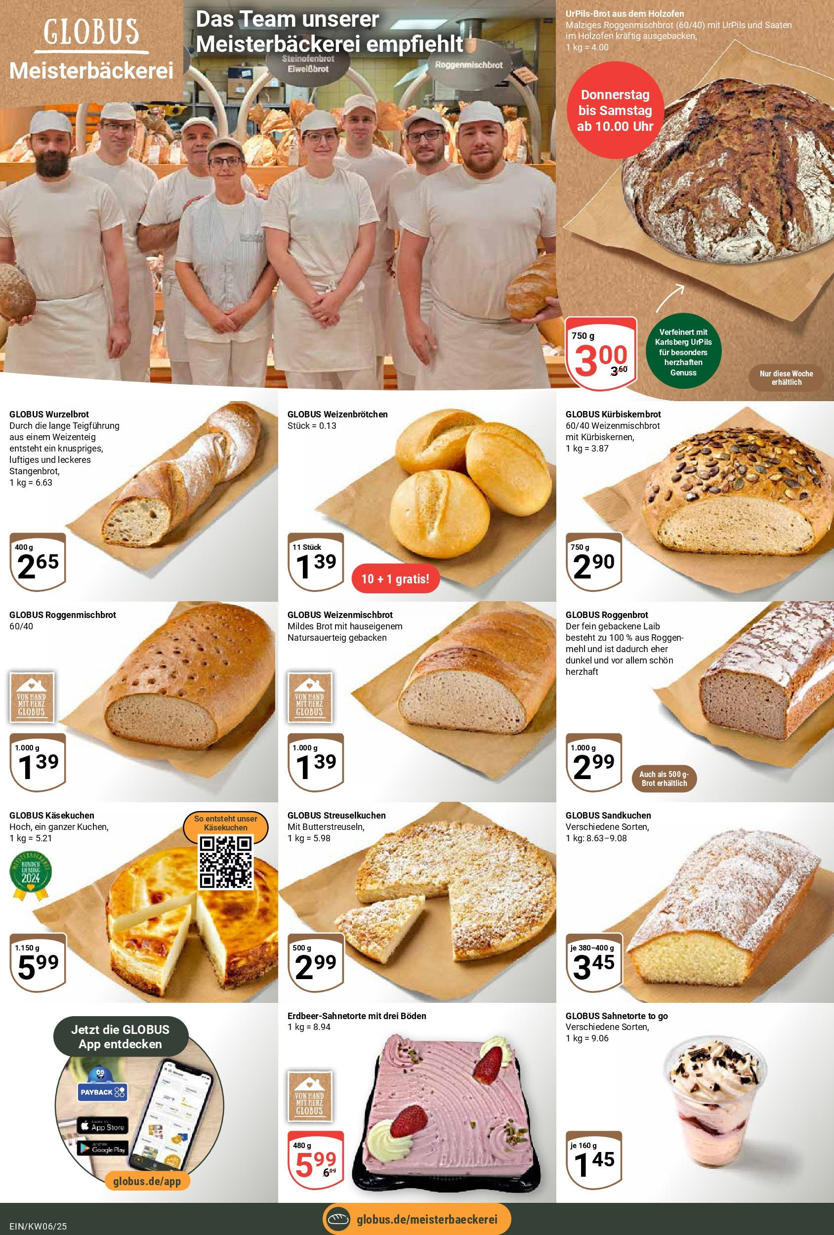 Globus - Homburg-Einöd, Neunmorgenstraße 8 (ab 03.02.2025) » Angebote online | Seite: 9 | Produkte: Mehl, Brot, Uhr