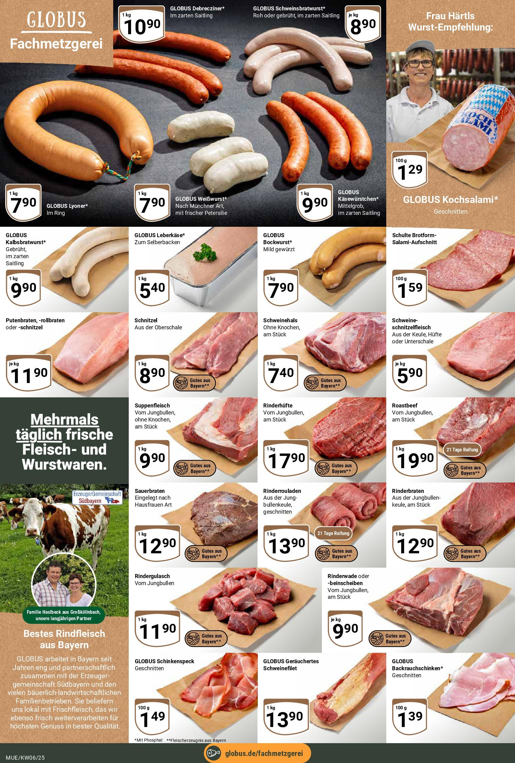 Globus - Mühldorf, Siemensstr. 18 (ab 03.02.2025) » Angebote online | Seite: 8 | Produkte: Rinderrouladen, Rindergulasch, Roastbeef, Rindfleisch