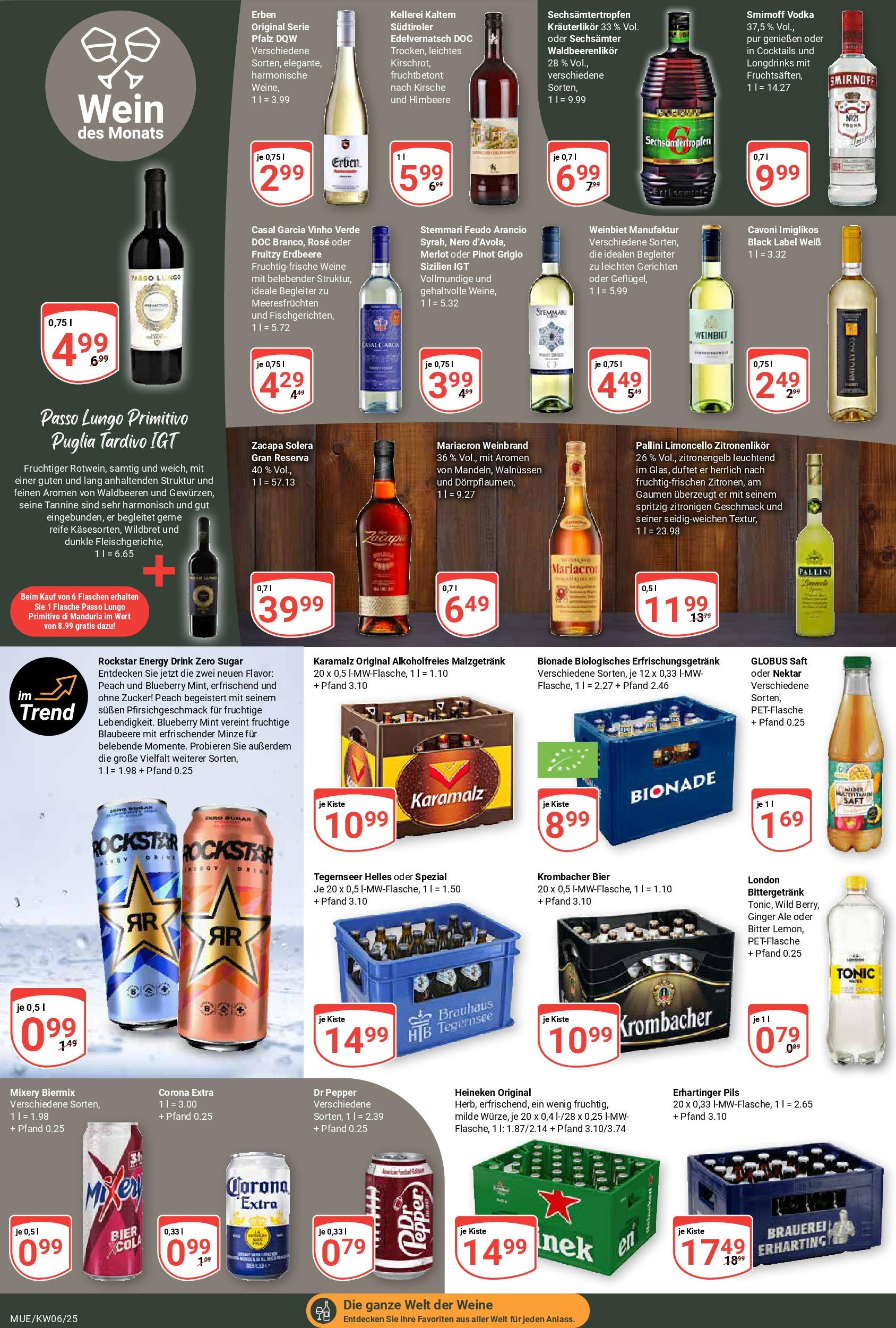 Globus - Mühldorf, Siemensstr. 18 (ab 03.02.2025) » Angebote online | Seite: 12 | Produkte: Heineken, Smirnoff, Mixery, Vodka