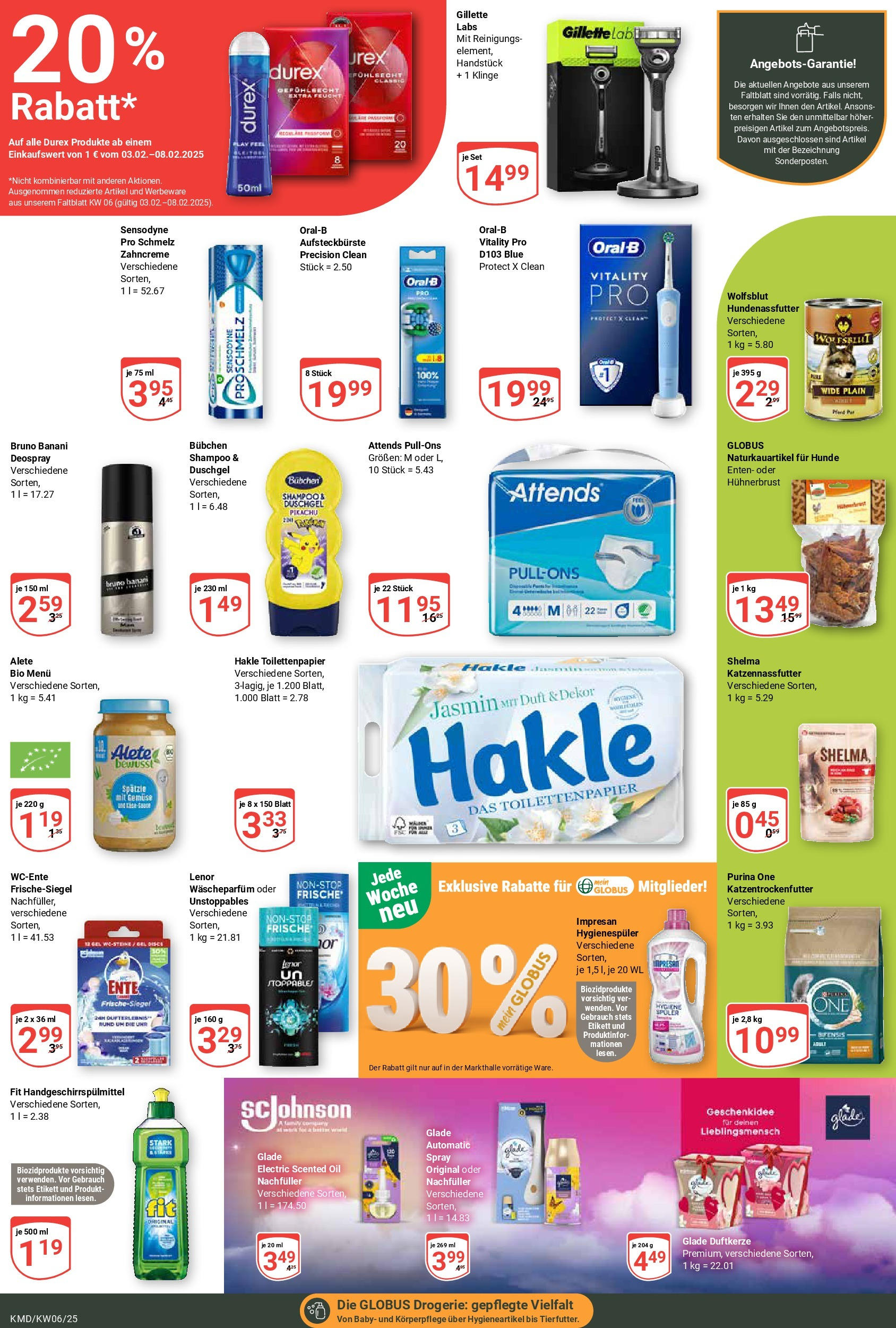 Globus - Köln-Marsdorf, Max-Planck-Straße 9 (ab 03.02.2025) » Angebote online | Seite: 18 | Produkte: Duft, Shampoo, Deospray, Ente