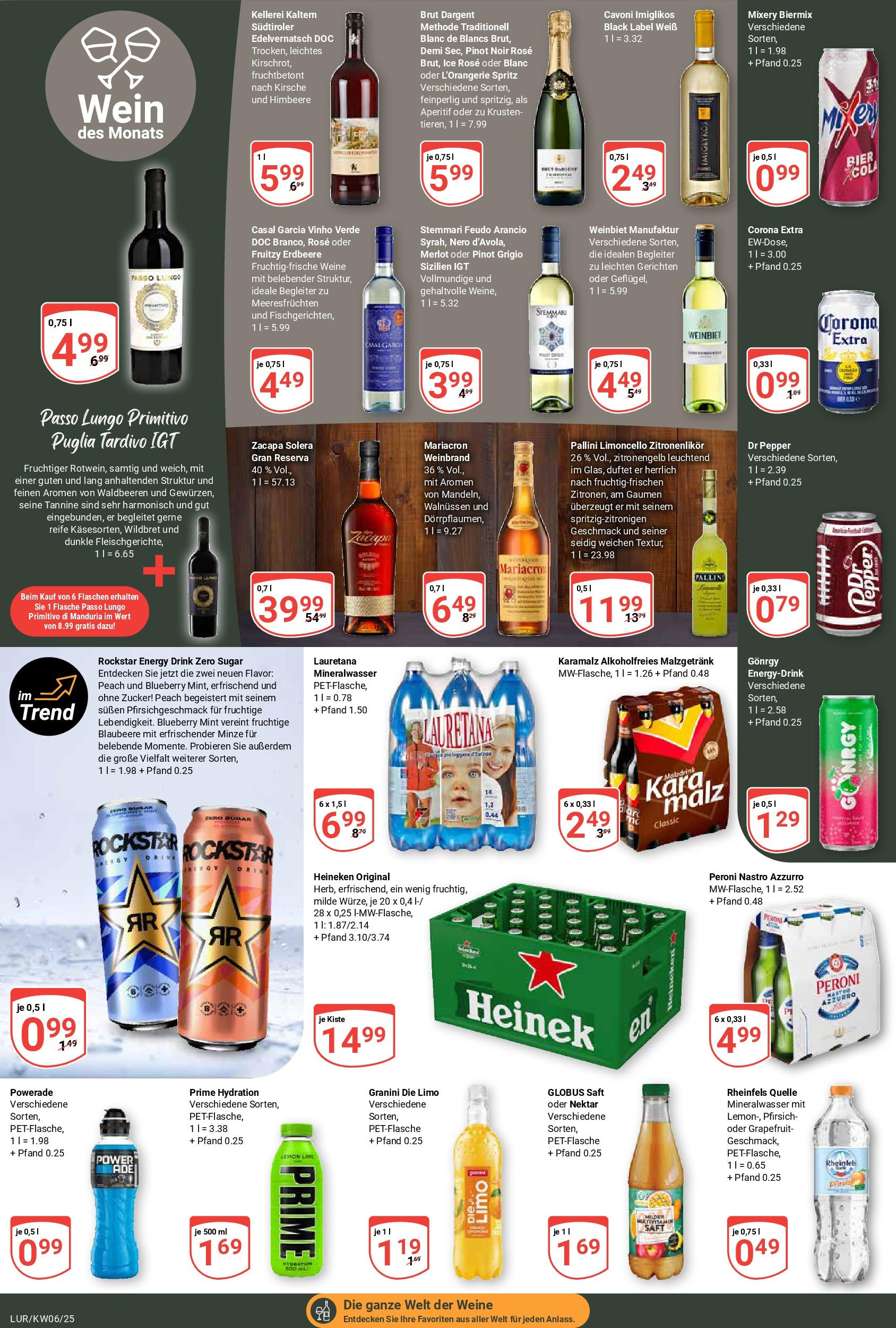 Globus - Hamburg, Grandkuhlenweg 11 (ab 03.02.2025) » Angebote online | Seite: 16 | Produkte: Powerade, Granini, Himbeere, Wein