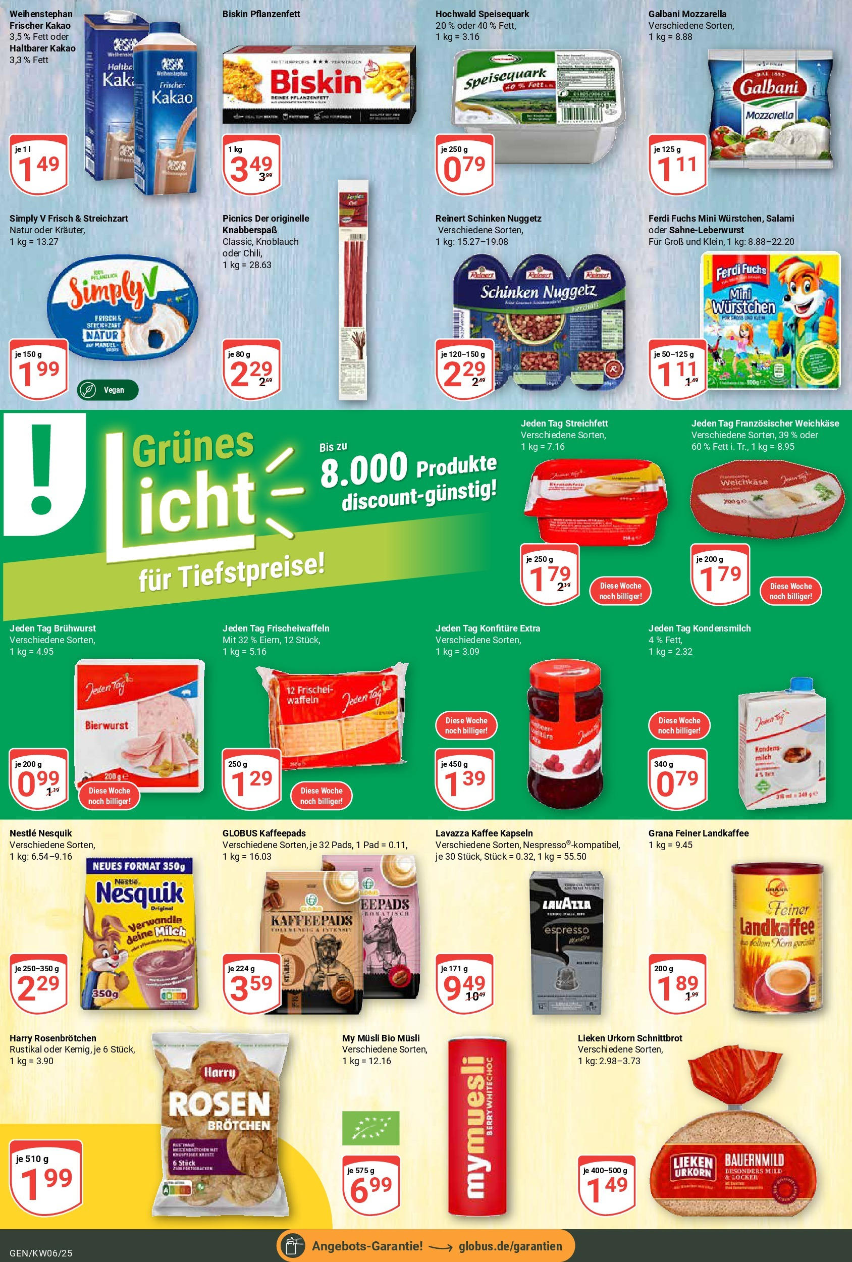 Globus - Gensingen, Binger Straße  (ab 03.02.2025) » Angebote online | Seite: 14 | Produkte: Nesquik, Milch, Mozzarella, Knoblauch