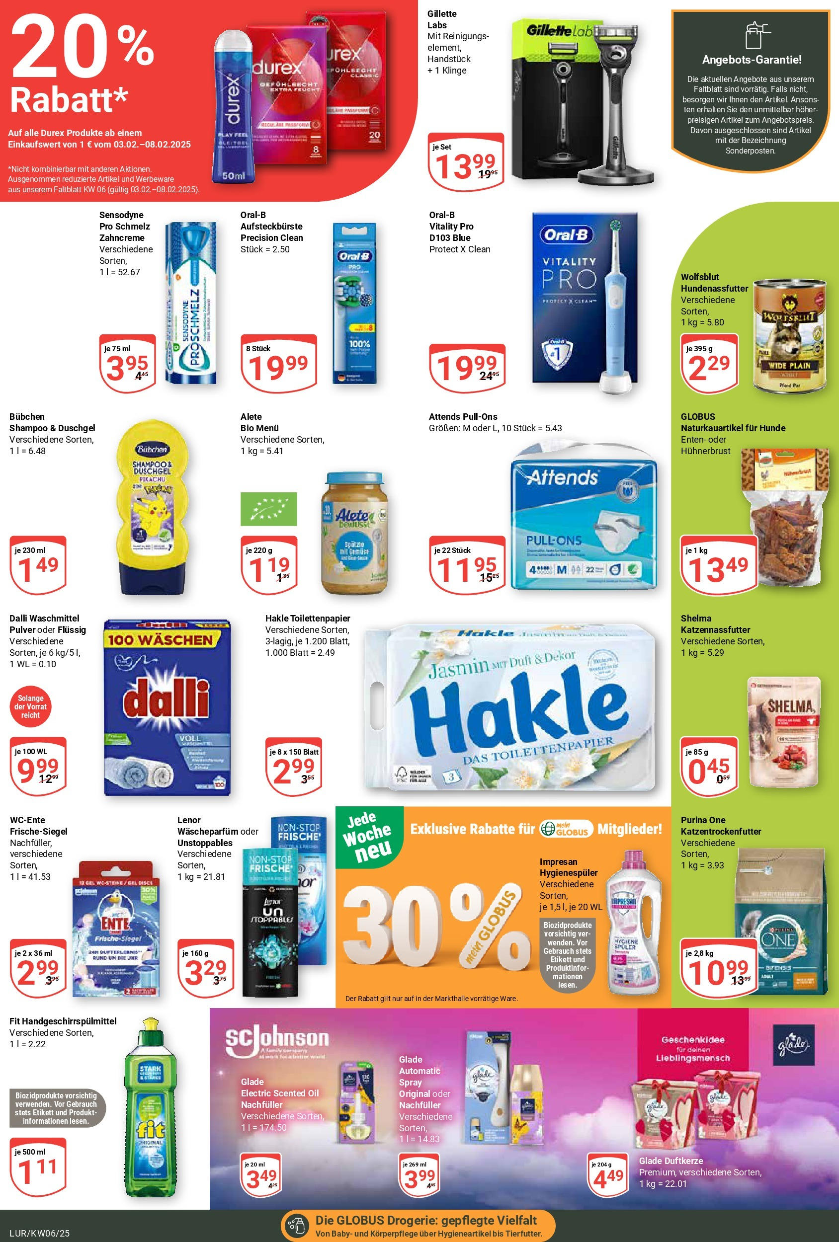 Globus - Hamburg, Grandkuhlenweg 11 (ab 03.02.2025) » Angebote online | Seite: 19 | Produkte: Shampoo, Duschgel, Waschmittel, Toilettenpapier