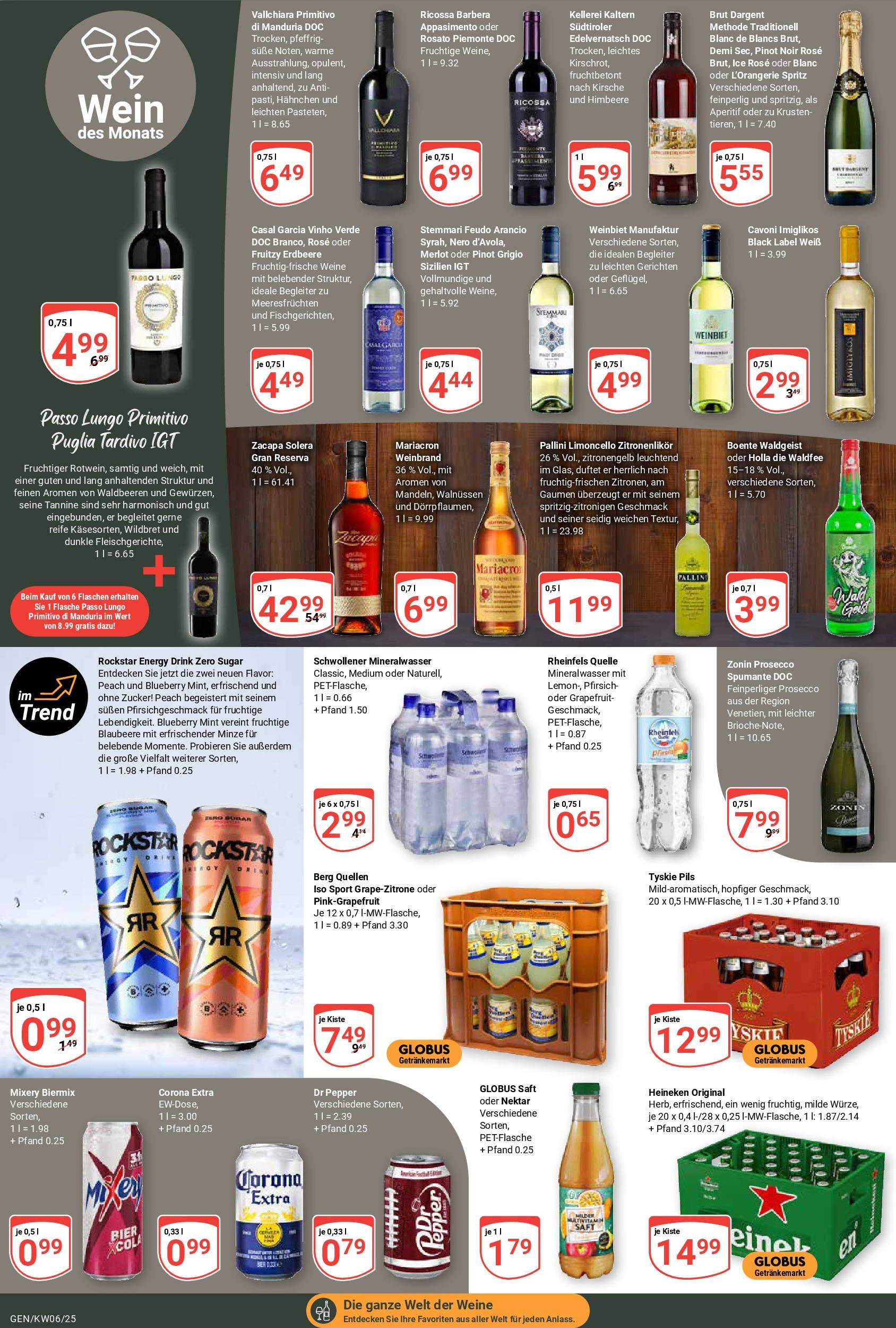 Globus - Gensingen, Binger Straße  (ab 03.02.2025) » Angebote online | Seite: 16 | Produkte: Energy, Bier, Heineken, Rheinfels quelle