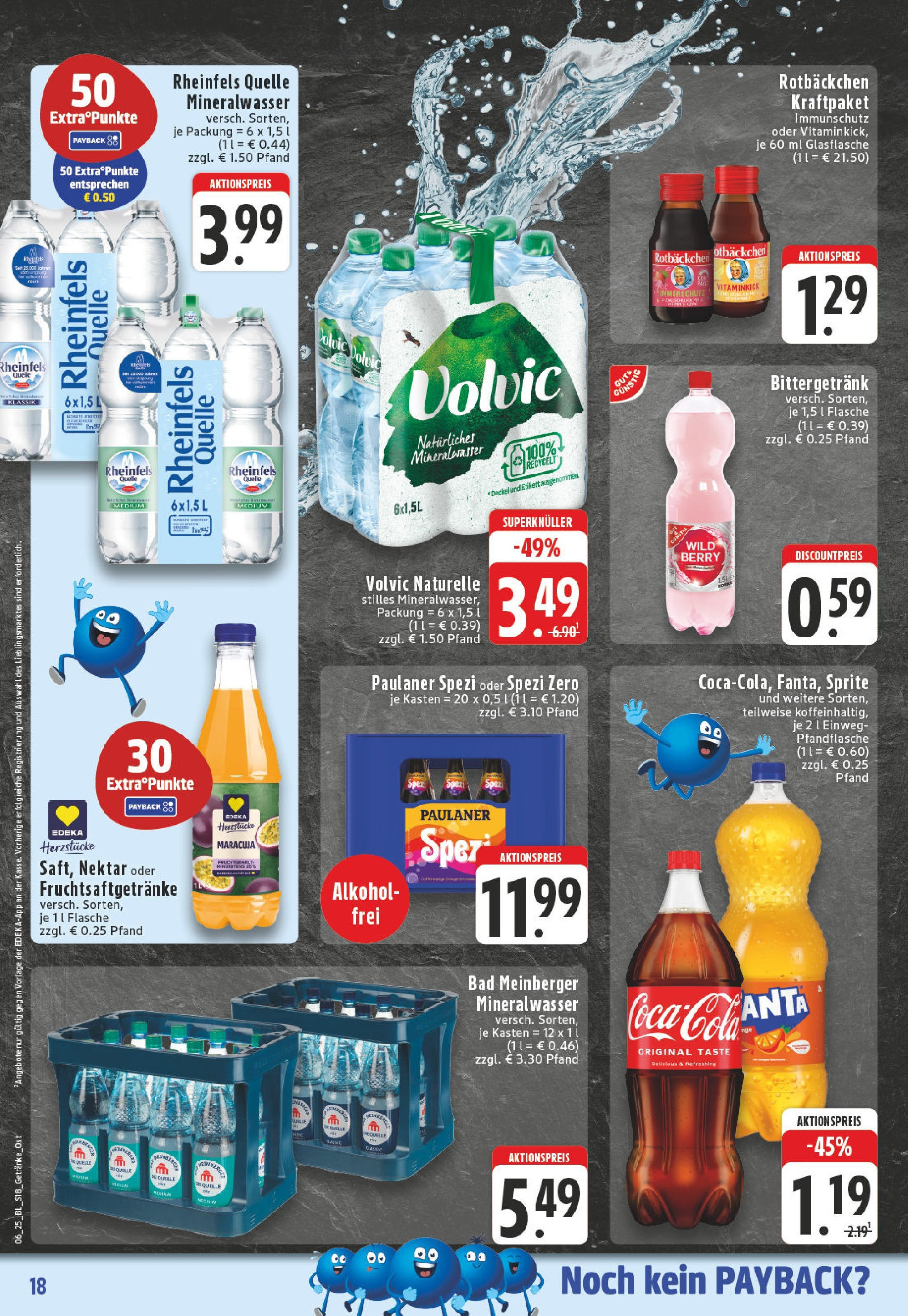 Edeka - Oerlinghausen-Helpup, Bahnhofstraße 8 (ab 03.02.2025) » Angebote Online | Seite: 18 | Produkte: Sprite, Paulaner spezi, Bad, Rheinfels quelle