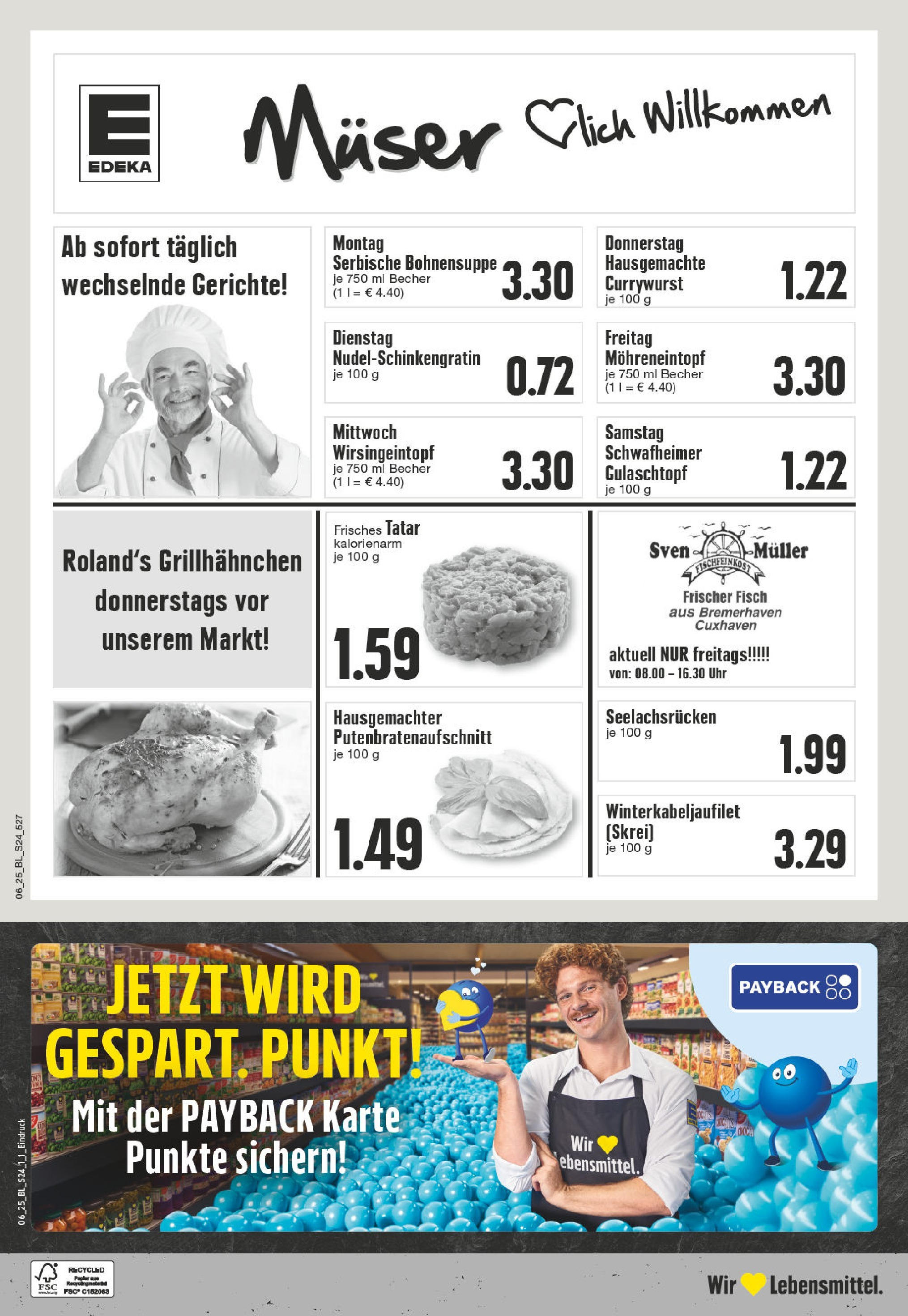 Edeka - Moers, Länglingsweg 63 (ab 03.02.2025) » Angebote Online | Seite: 24 | Produkte: Fisch, Uhr