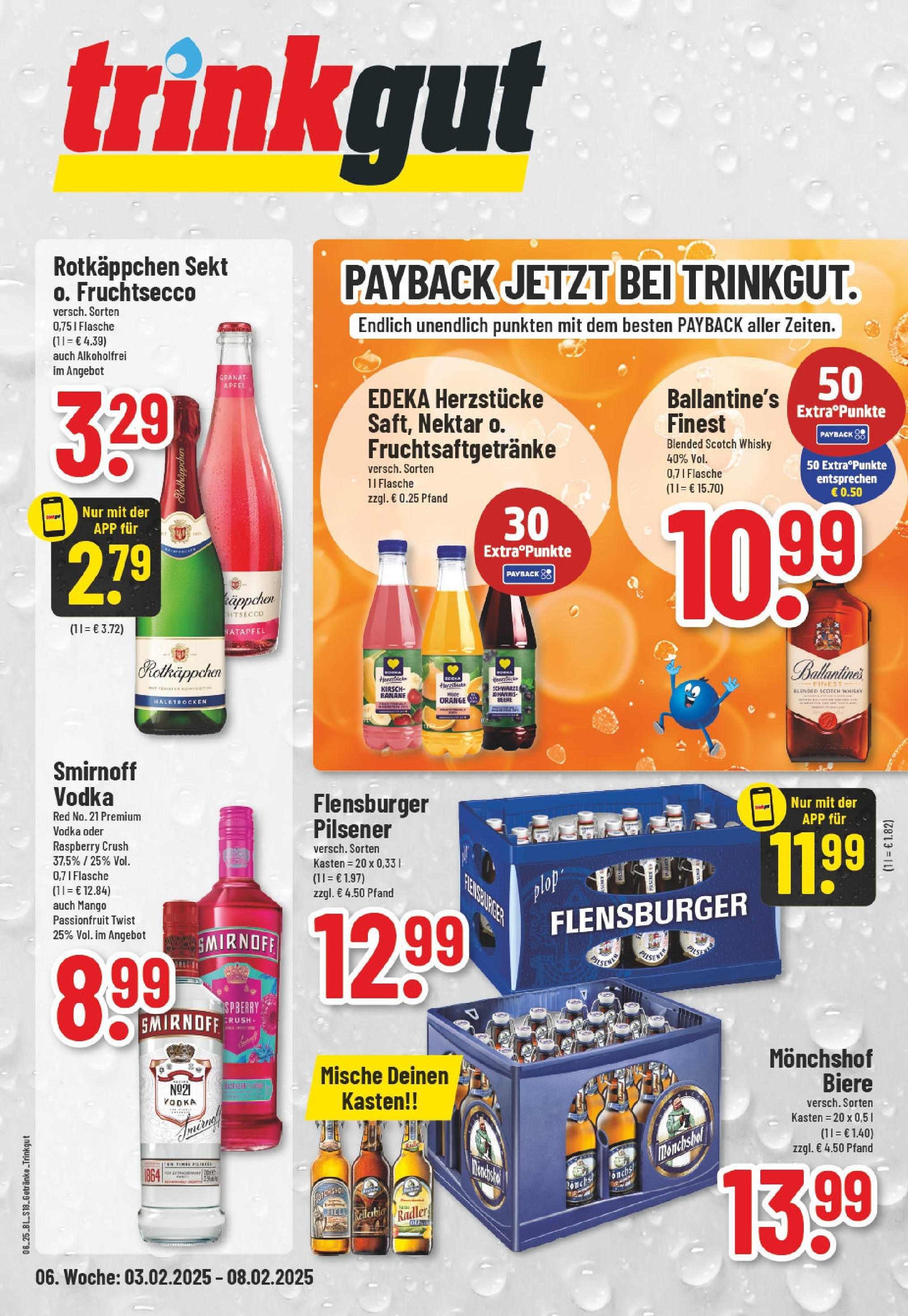 Edeka - Wassenberg, Jülicher Straße 4 (ab 03.02.2025) » Angebote Online | Seite: 18 | Produkte: Sekt, Flensburger, Radler, Vodka