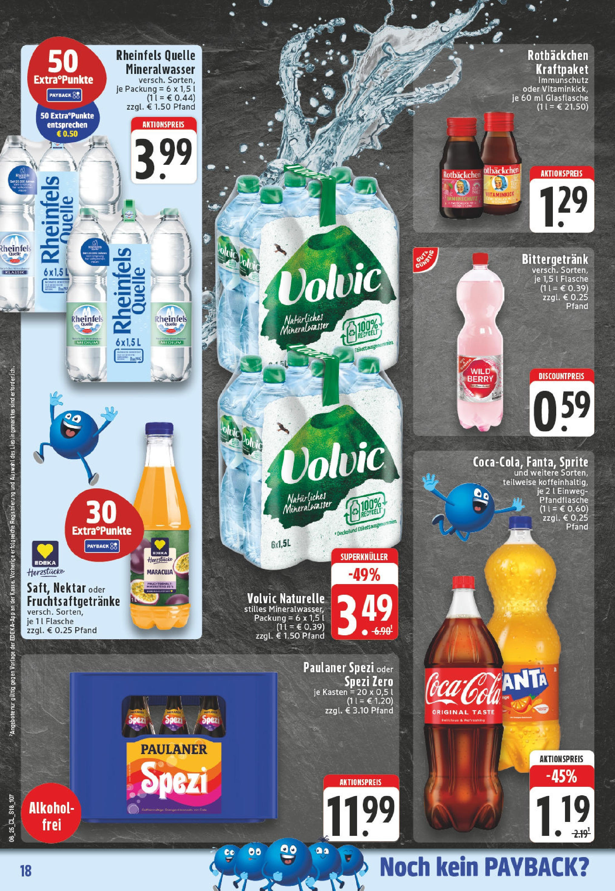 Edeka - Würselen, Krefelder Straße 1 (ab 03.02.2025) » Angebote Online | Seite: 18 | Produkte: Paulaner spezi, Mineralwasser, Volvic, Paulaner