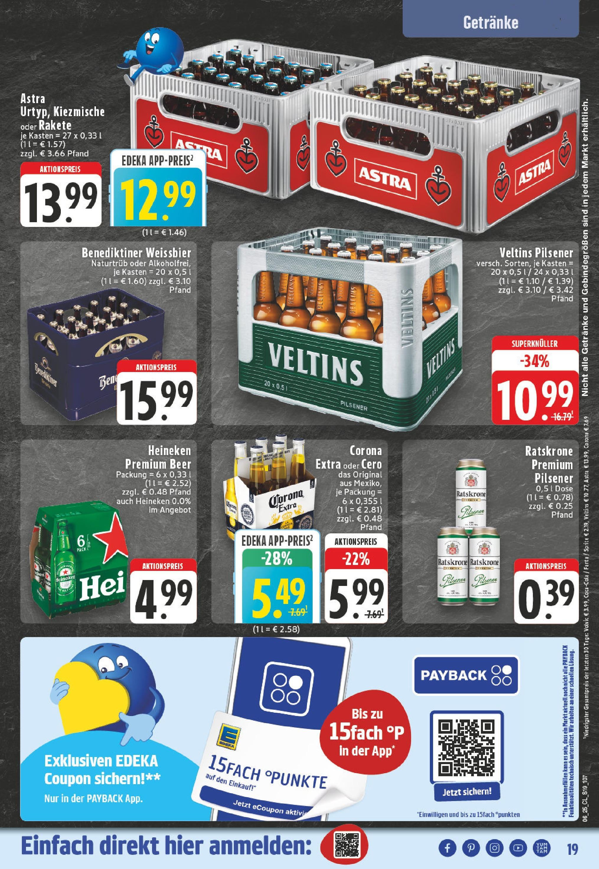 Edeka - Würselen, Krefelder Straße 1 (ab 03.02.2025) » Angebote Online | Seite: 19 | Produkte: Sprite, Weißbier, Astra, Volvic