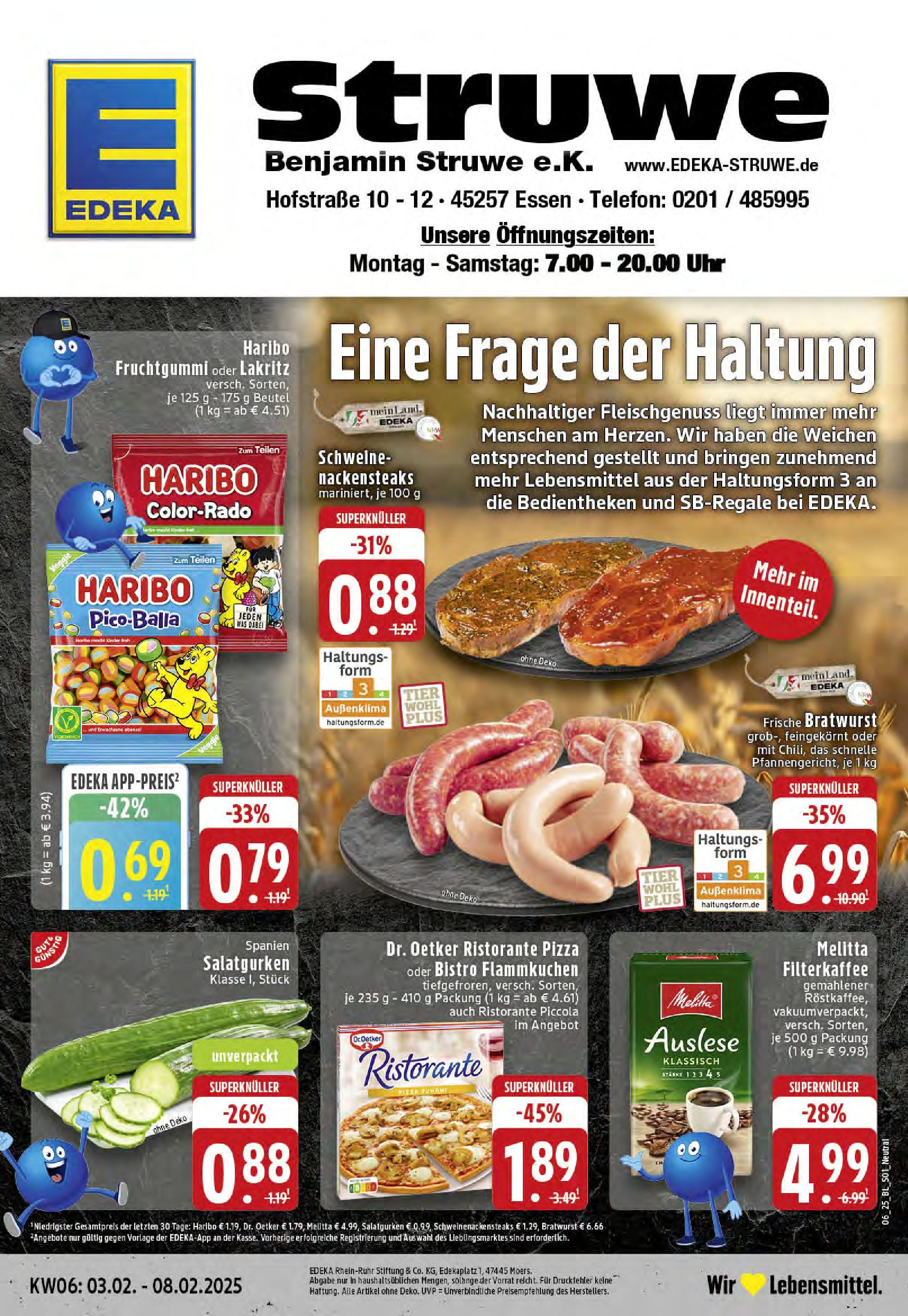 EDEKA Prospekt ab 03.02.2025 - Essen, Hofstraße 10-12 Online