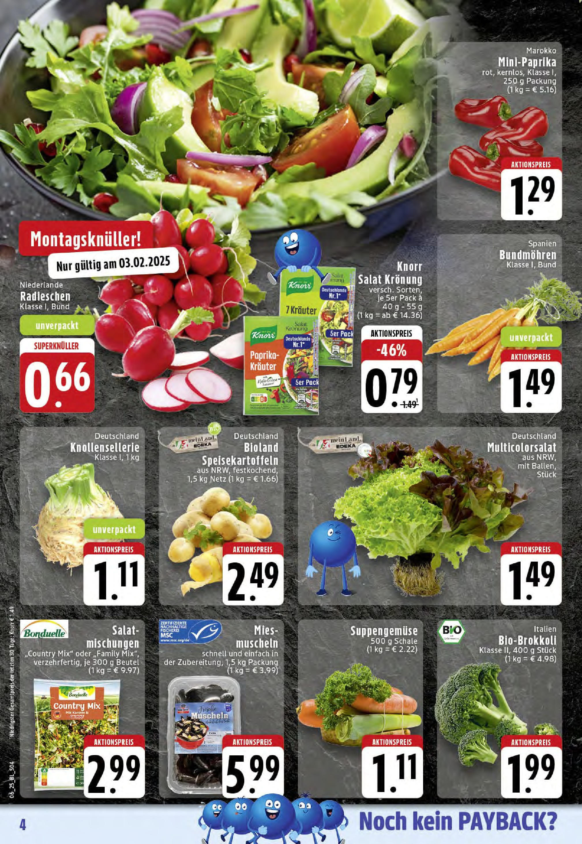 Edeka - Westerkappeln, Heerstraße 5 (ab 03.02.2025) » Angebote Online | Seite: 4 | Produkte: Knorr, Paprika, Salat