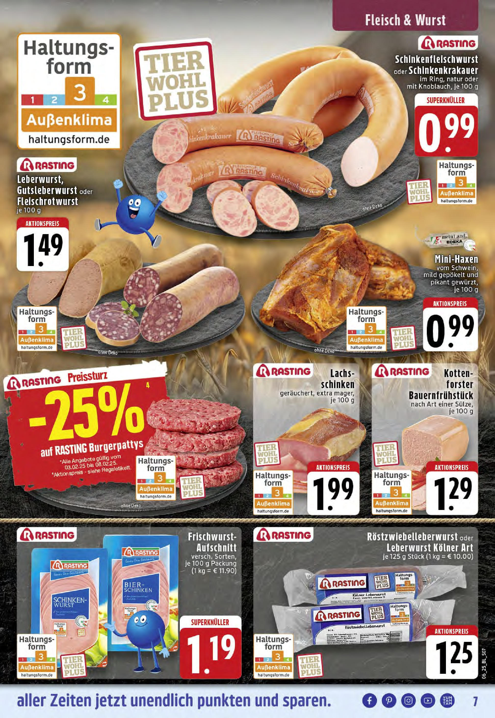 Edeka - Westerkappeln, Heerstraße 5 (ab 03.02.2025) » Angebote Online | Seite: 7 | Produkte: Bier, Lachs, Wurst, Fleisch