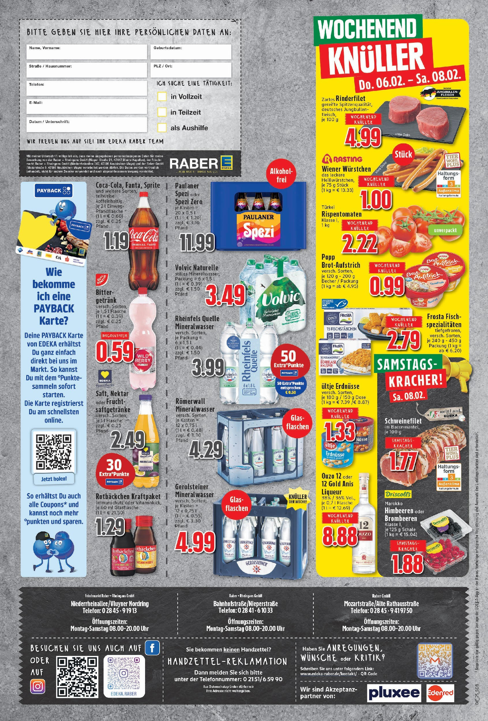 Edeka - Moers, Nieper Straße 2 (ab 03.02.2025) » Angebote Online | Seite: 8 | Produkte: Himbeeren, Brot, Rheinfels quelle, Gerolsteiner