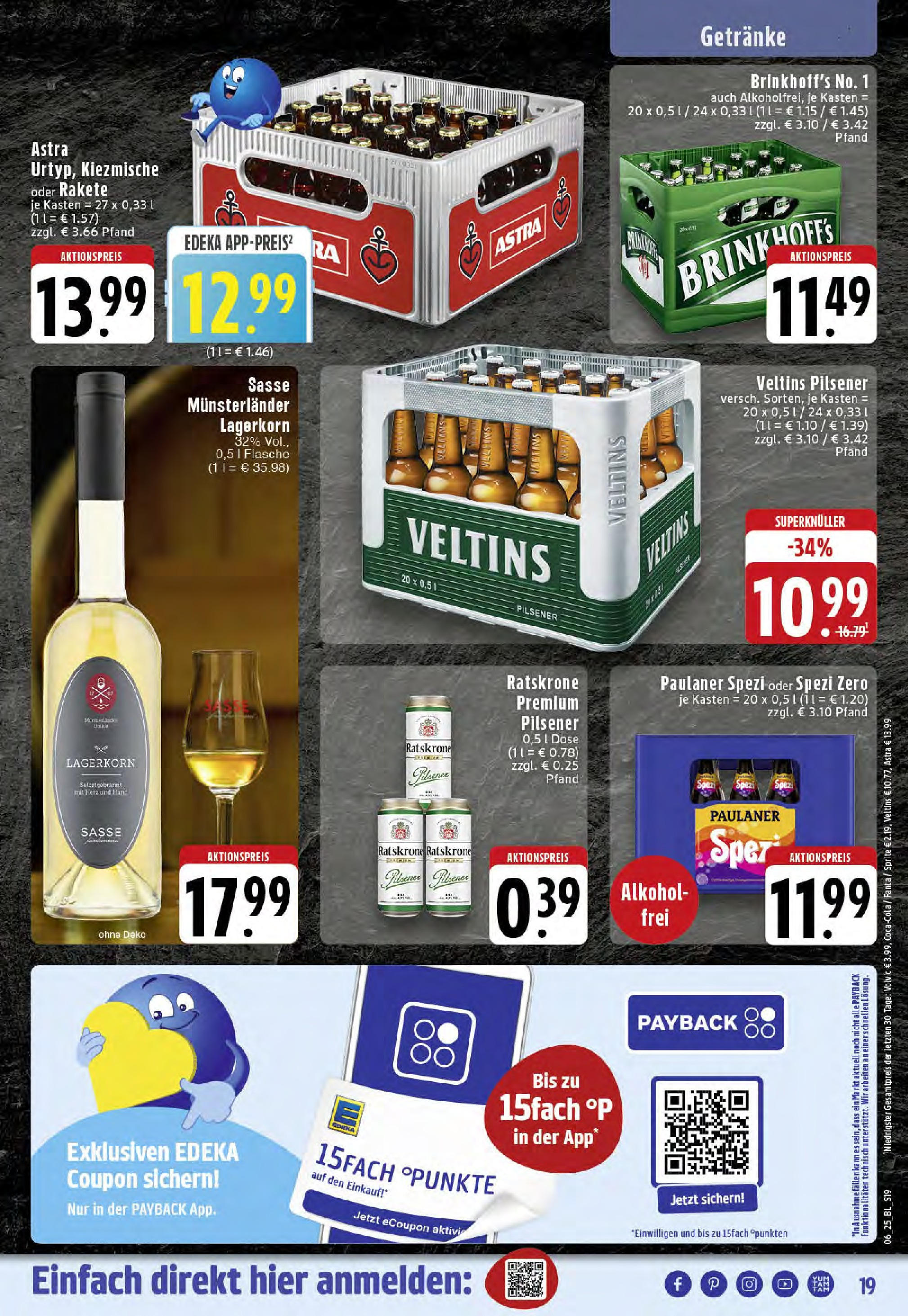 Edeka - Westerkappeln, Heerstraße 5 (ab 03.02.2025) » Angebote Online | Seite: 19 | Produkte: Fanta, Volvic, Paulaner, Veltins